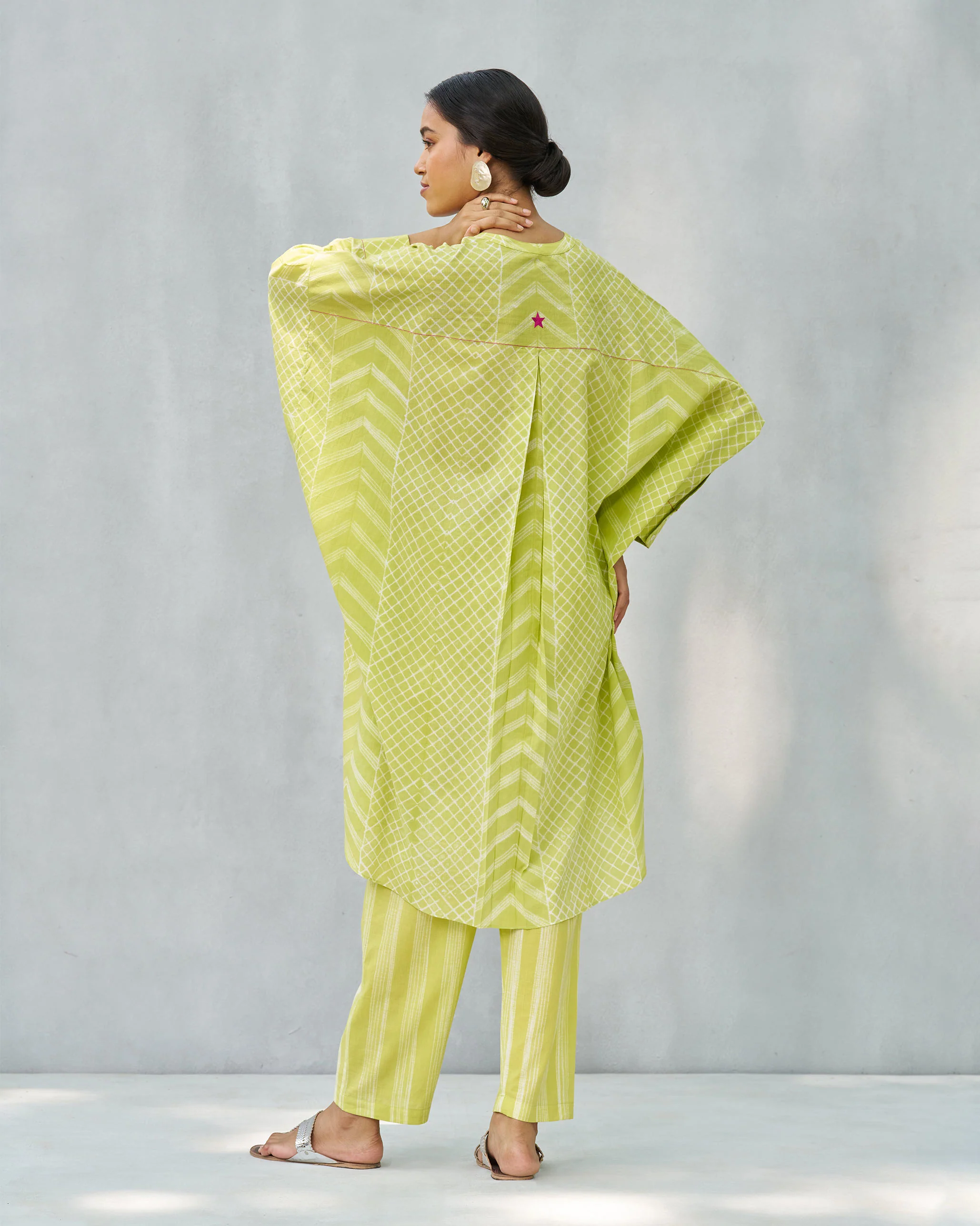 Lazy Sunday Tunic - Lime & Ivory - Image 6