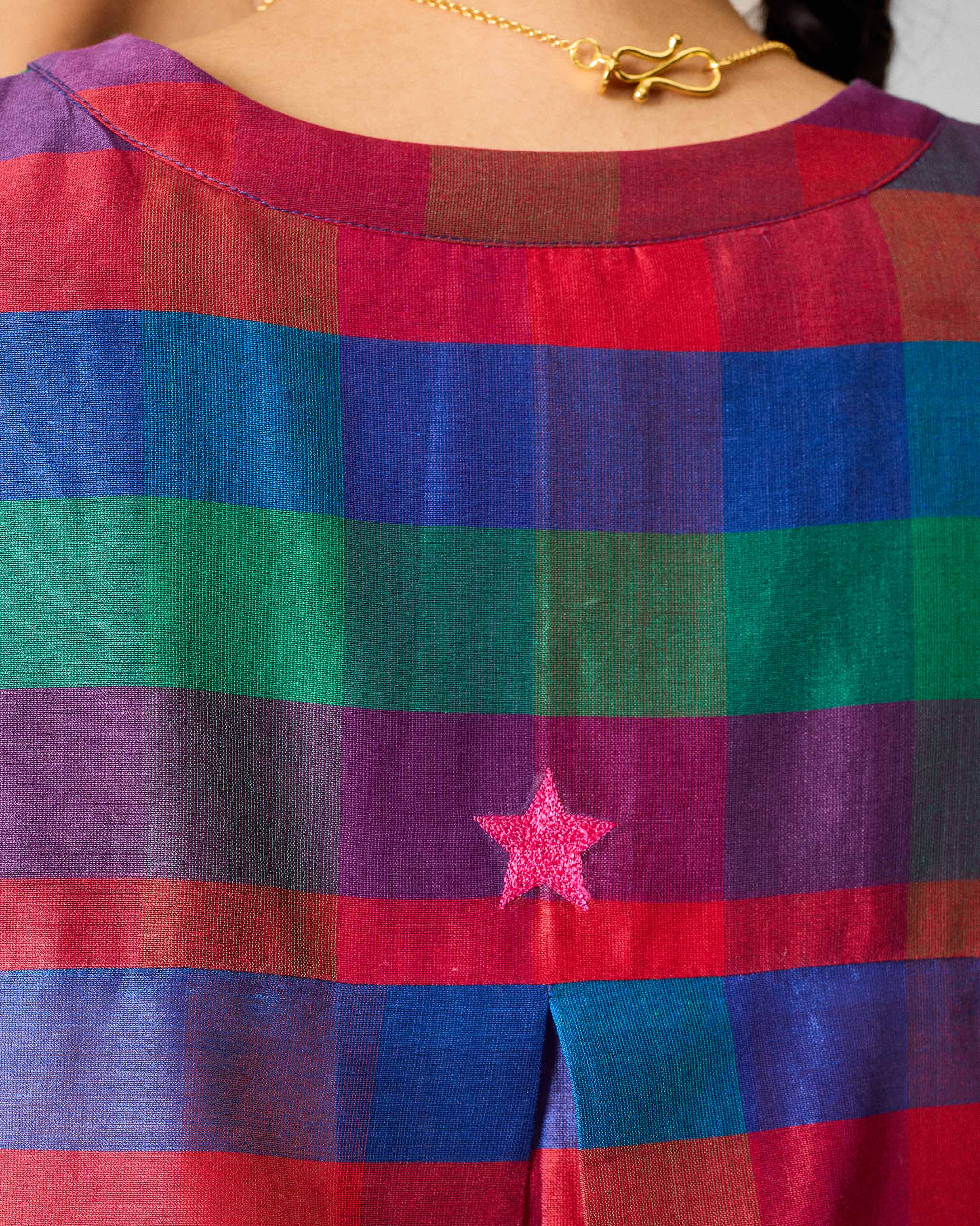 Lazy Sunday Tunic - Multicolour Checks - Image 5