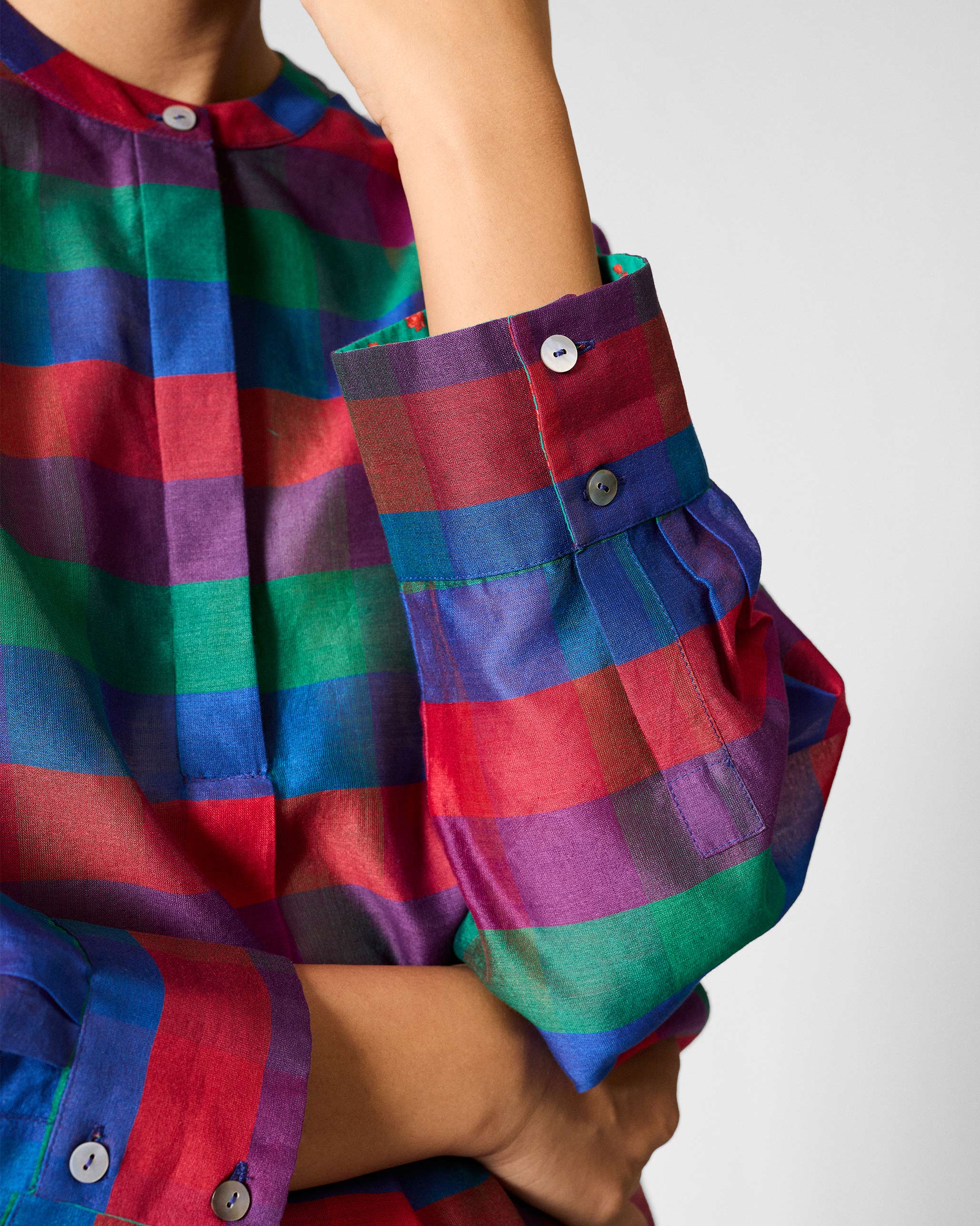 Lazy Sunday Tunic - Multicolour Checks - Image 6