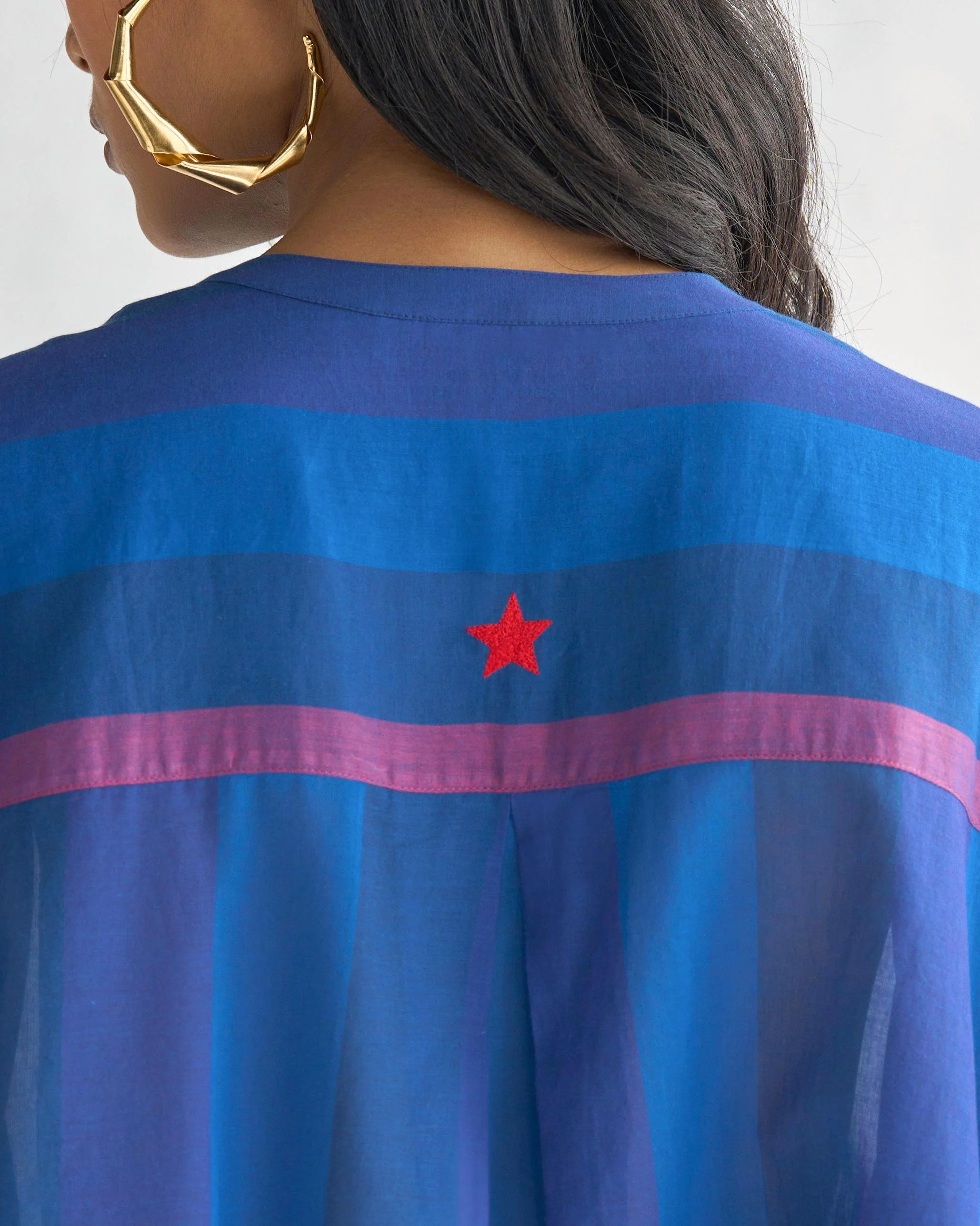 Lazy Sunday Tunic - Navy & Blue - Image 3