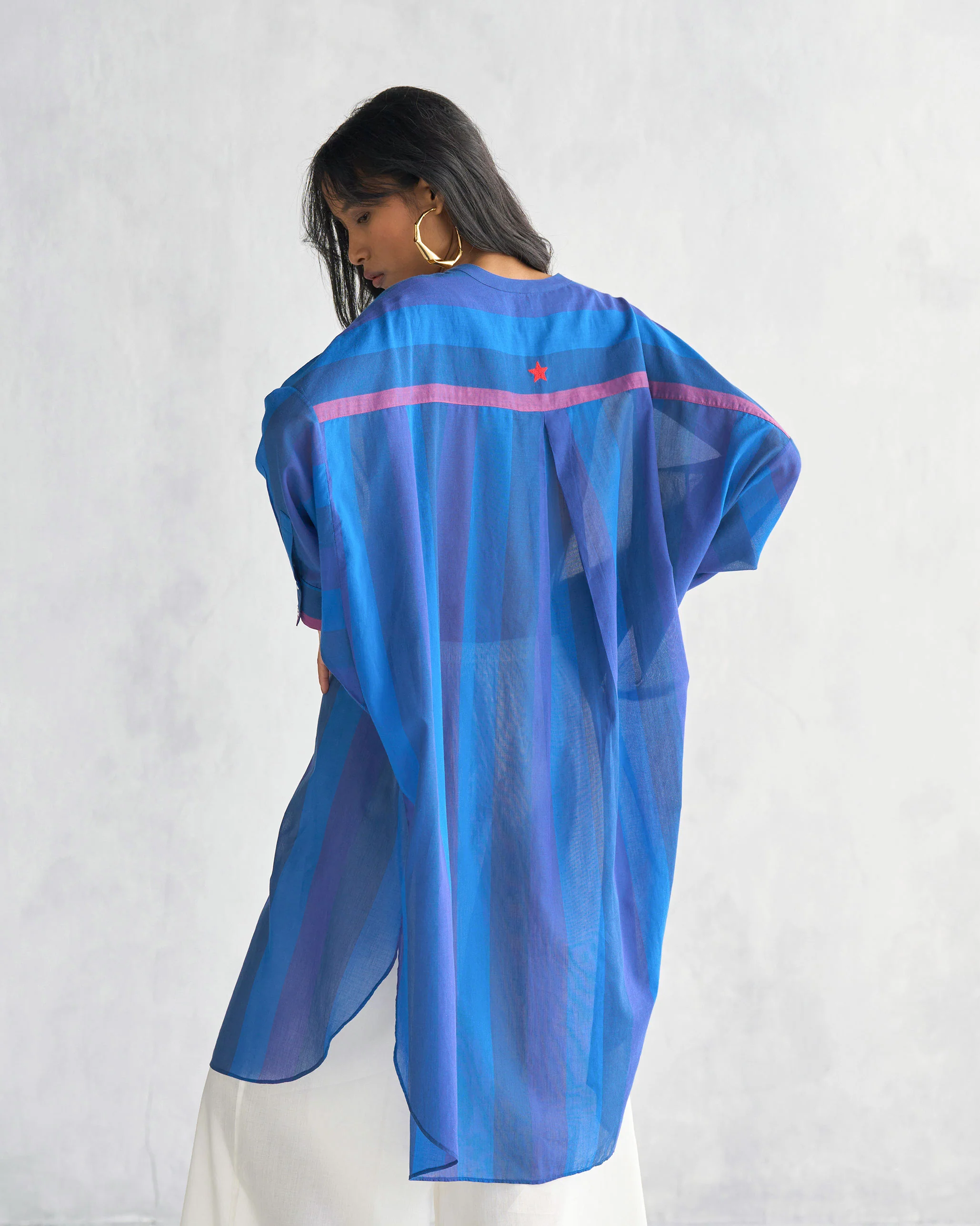 Lazy Sunday Tunic - Navy & Blue - Image 4