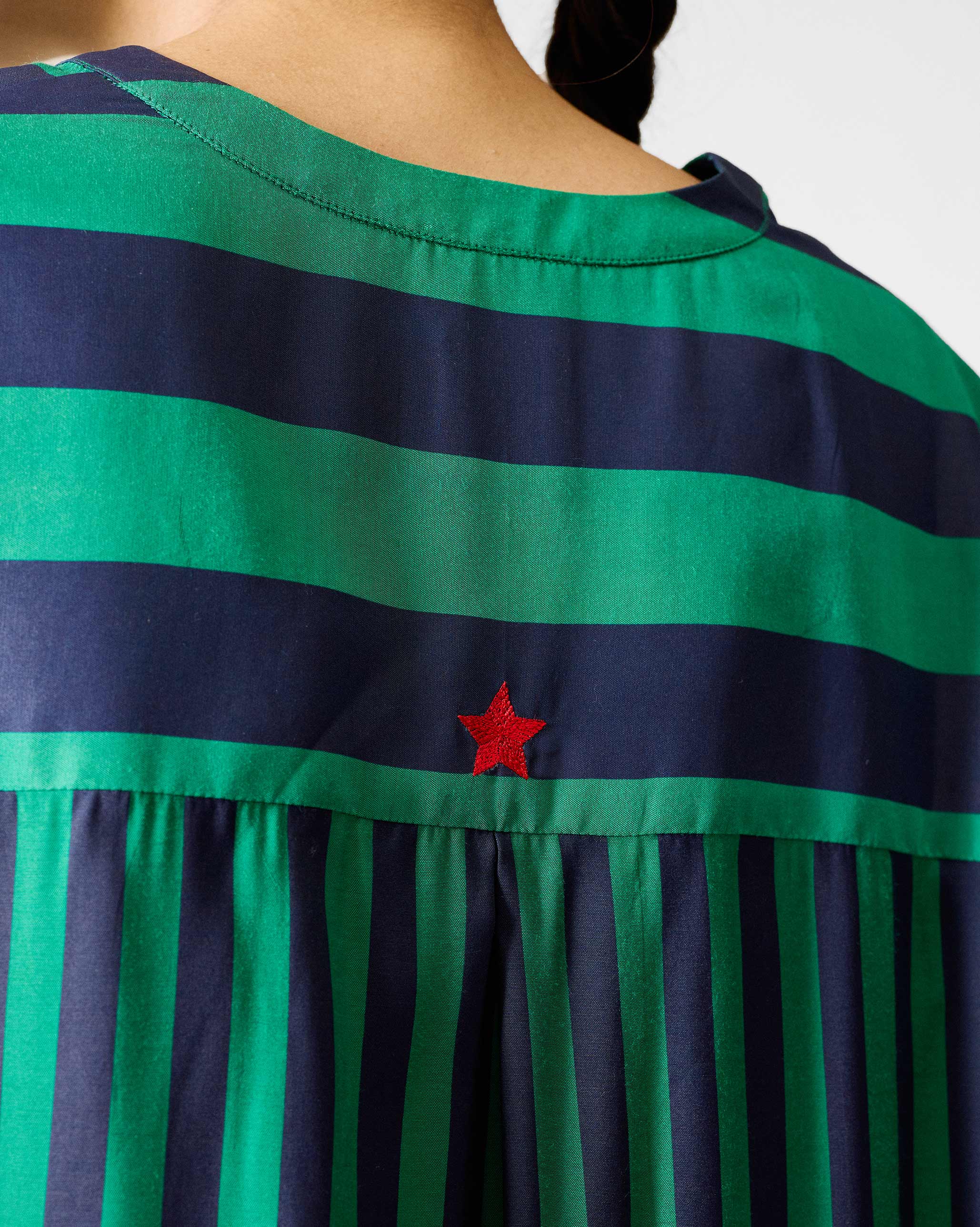 Lazy Sunday Tunic - Navy & Green Printed - Image 6