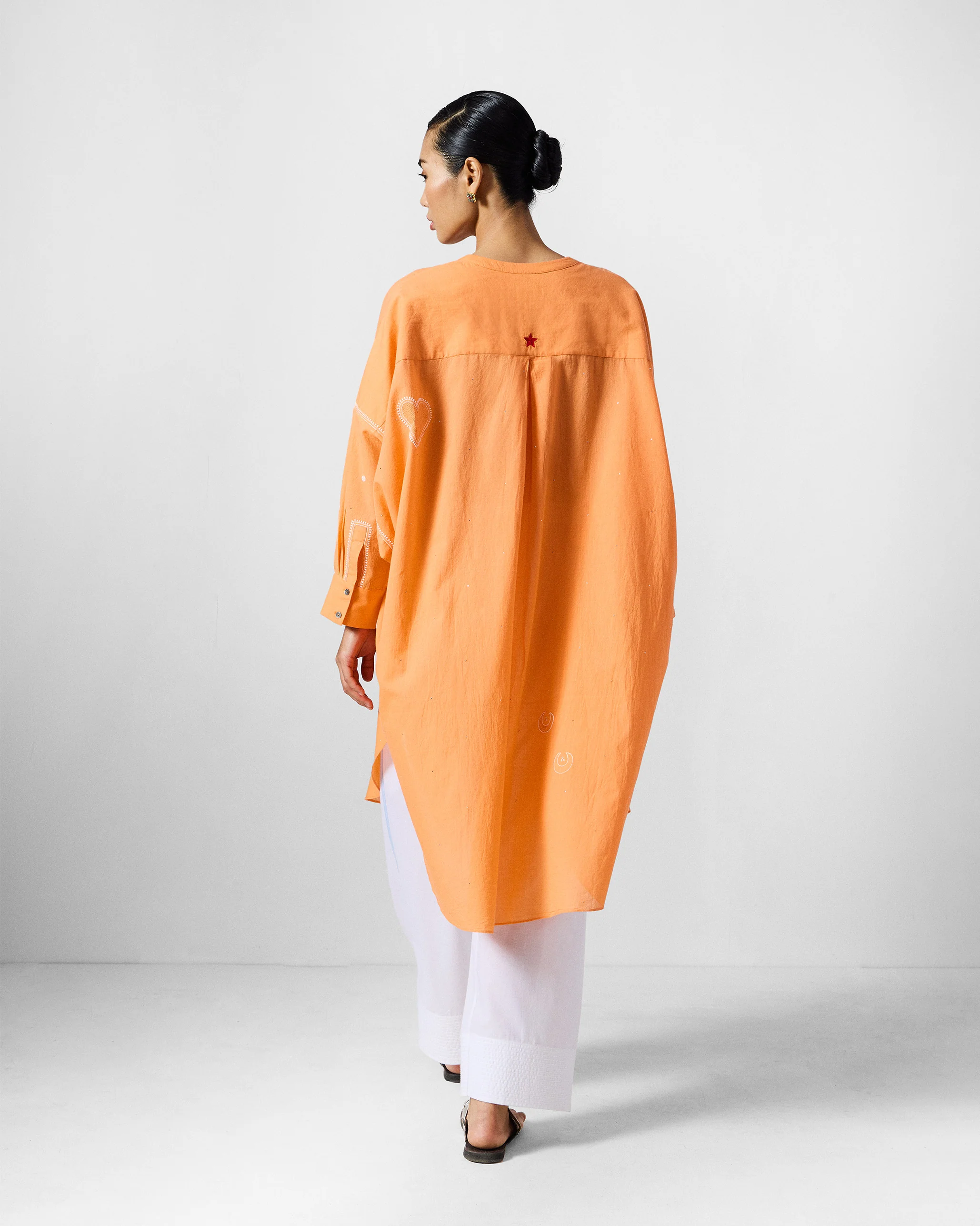 Lazy Sunday Tunic - Orange Embroidered - Image 3