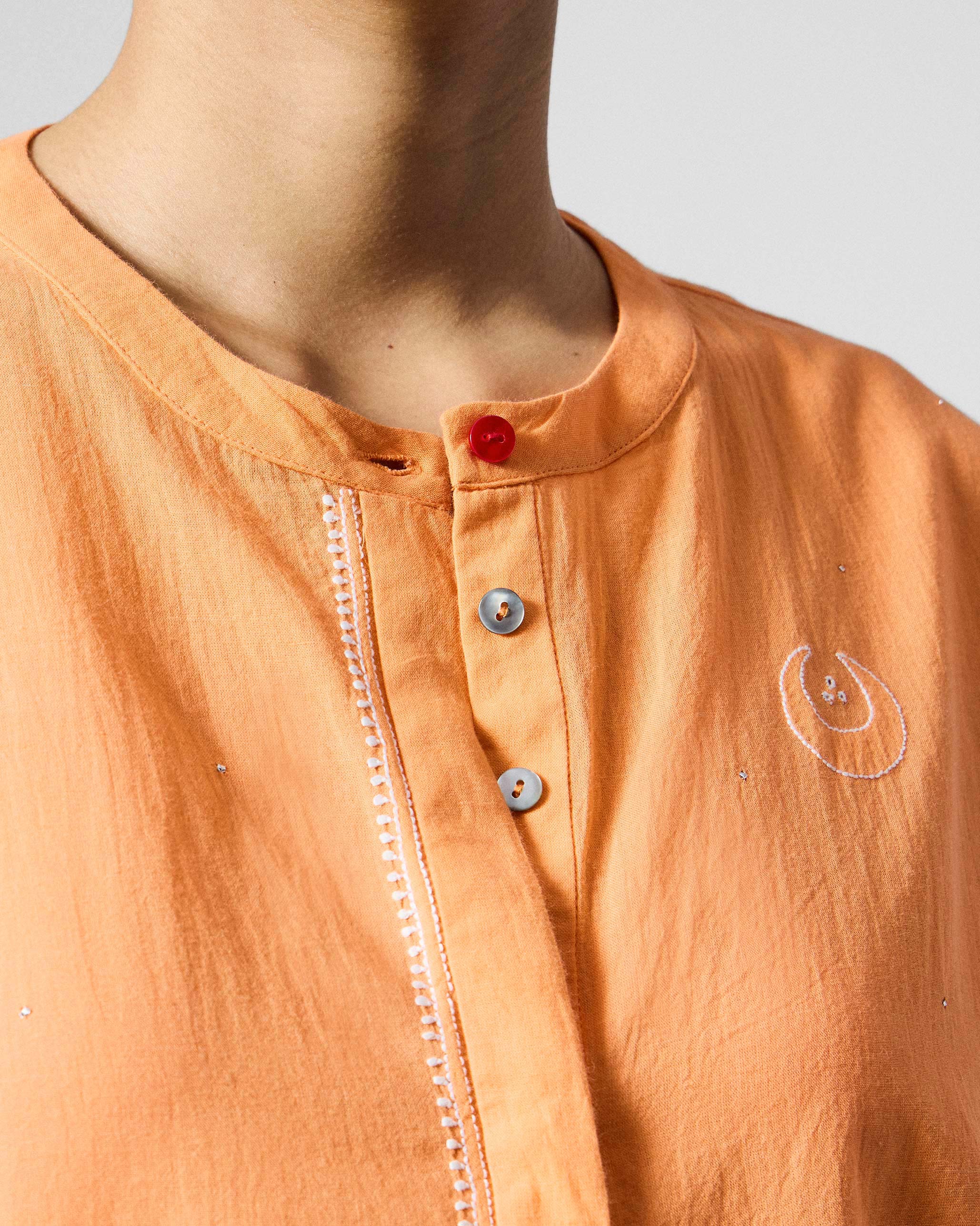 Lazy Sunday Tunic - Orange Embroidered - Image 5