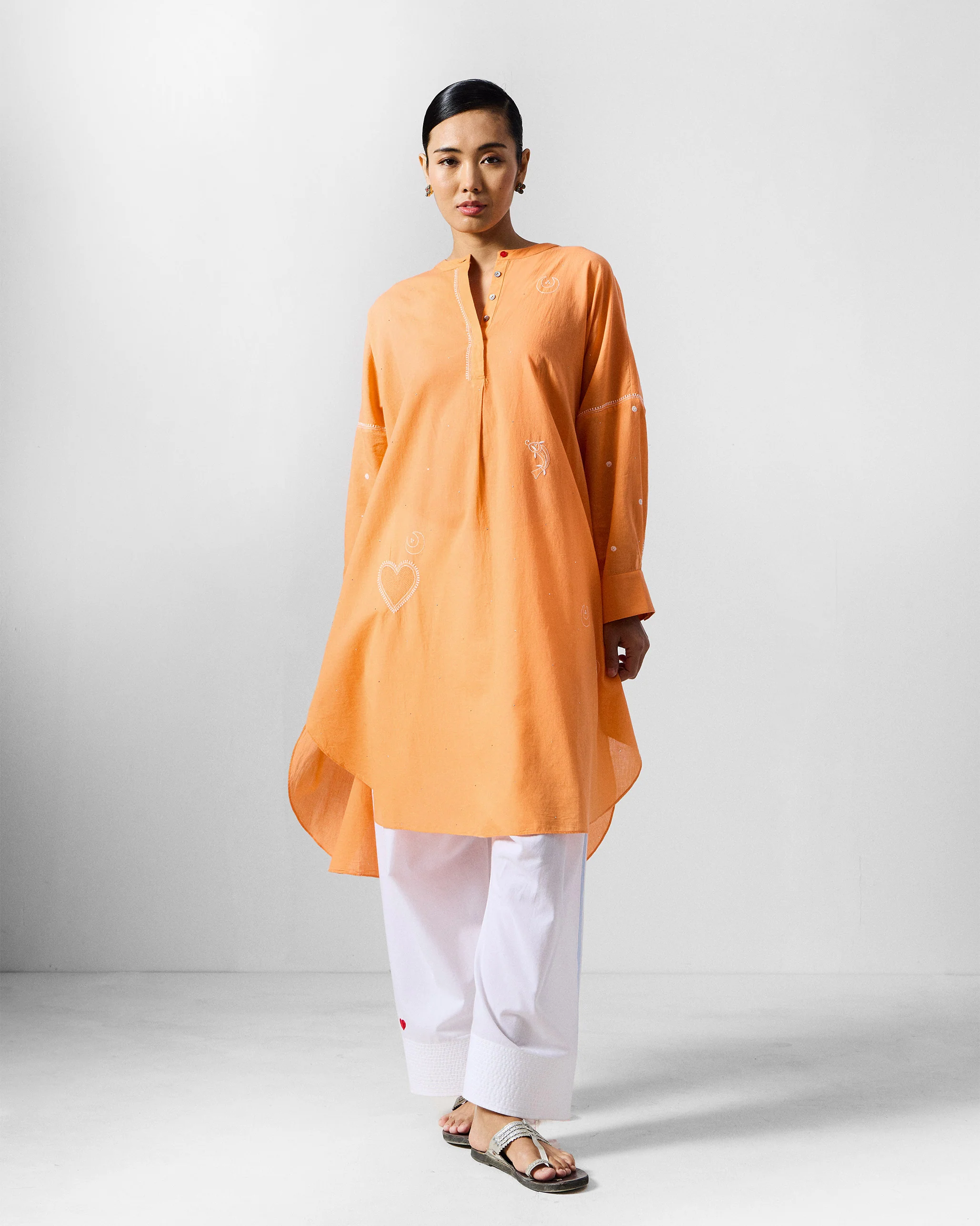 Lazy Sunday Tunic - Orange Embroidered - Image 8