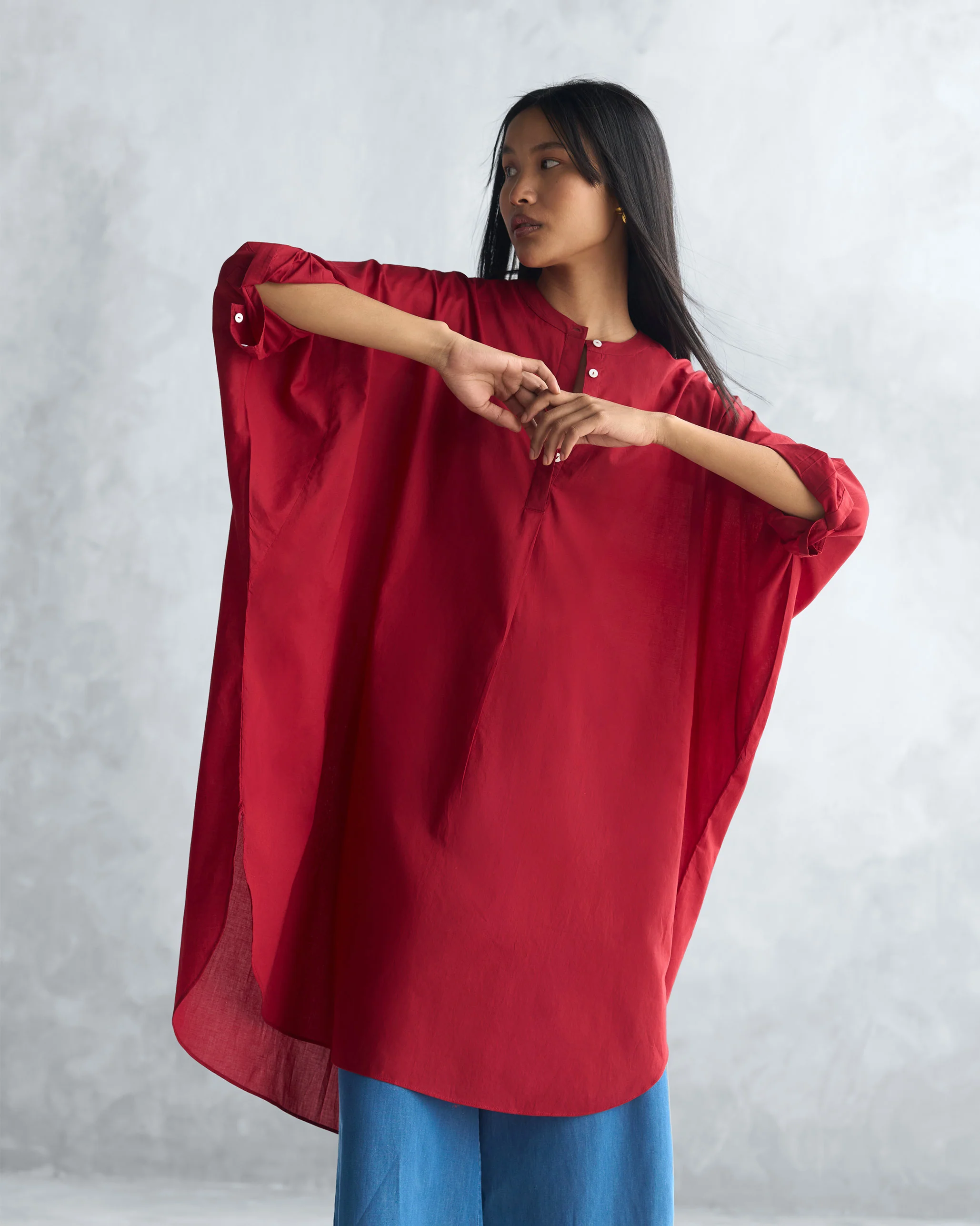 Lazy Sunday Tunic - Red - Image 5