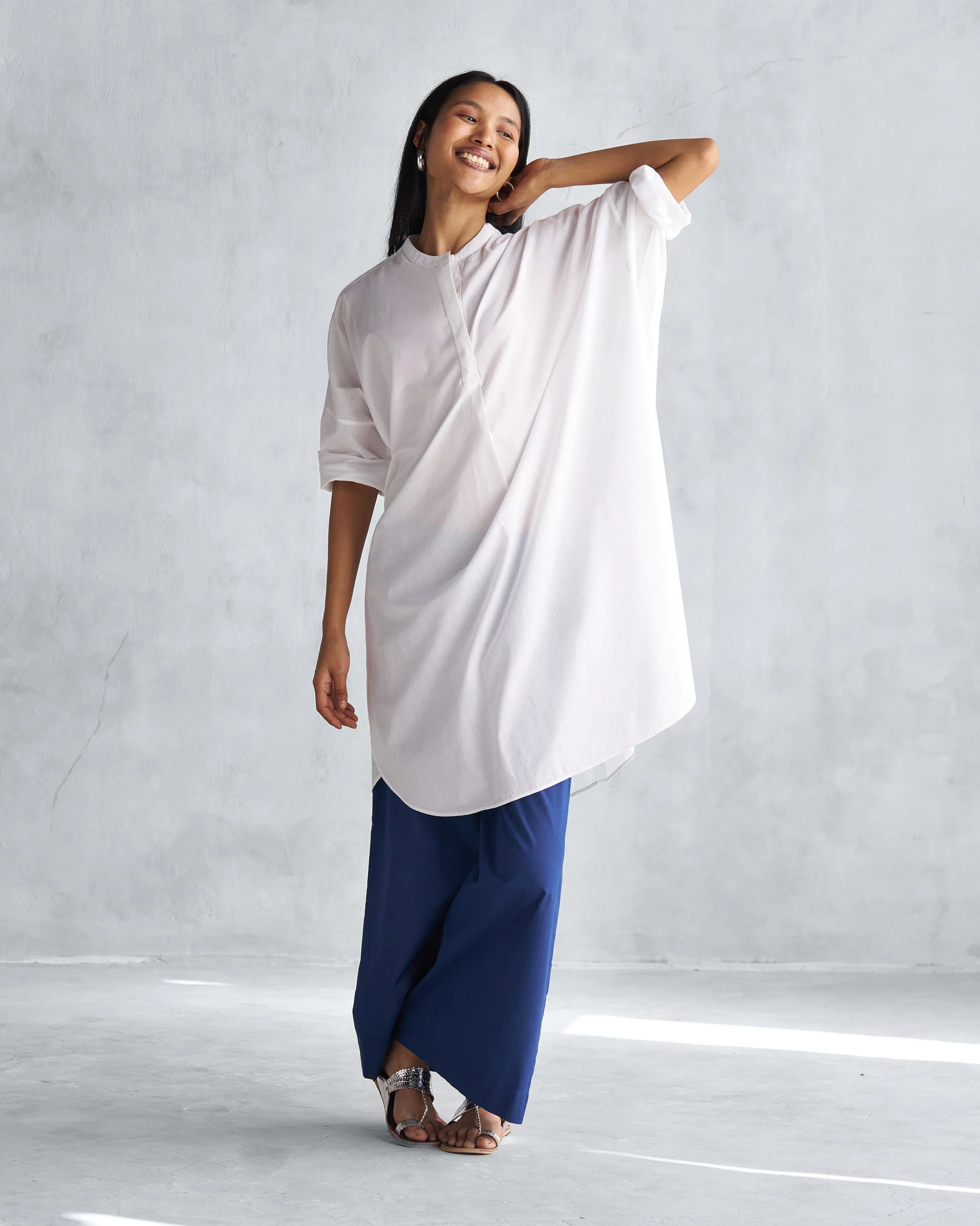 Lazy Sunday Tunic - White - Image 3