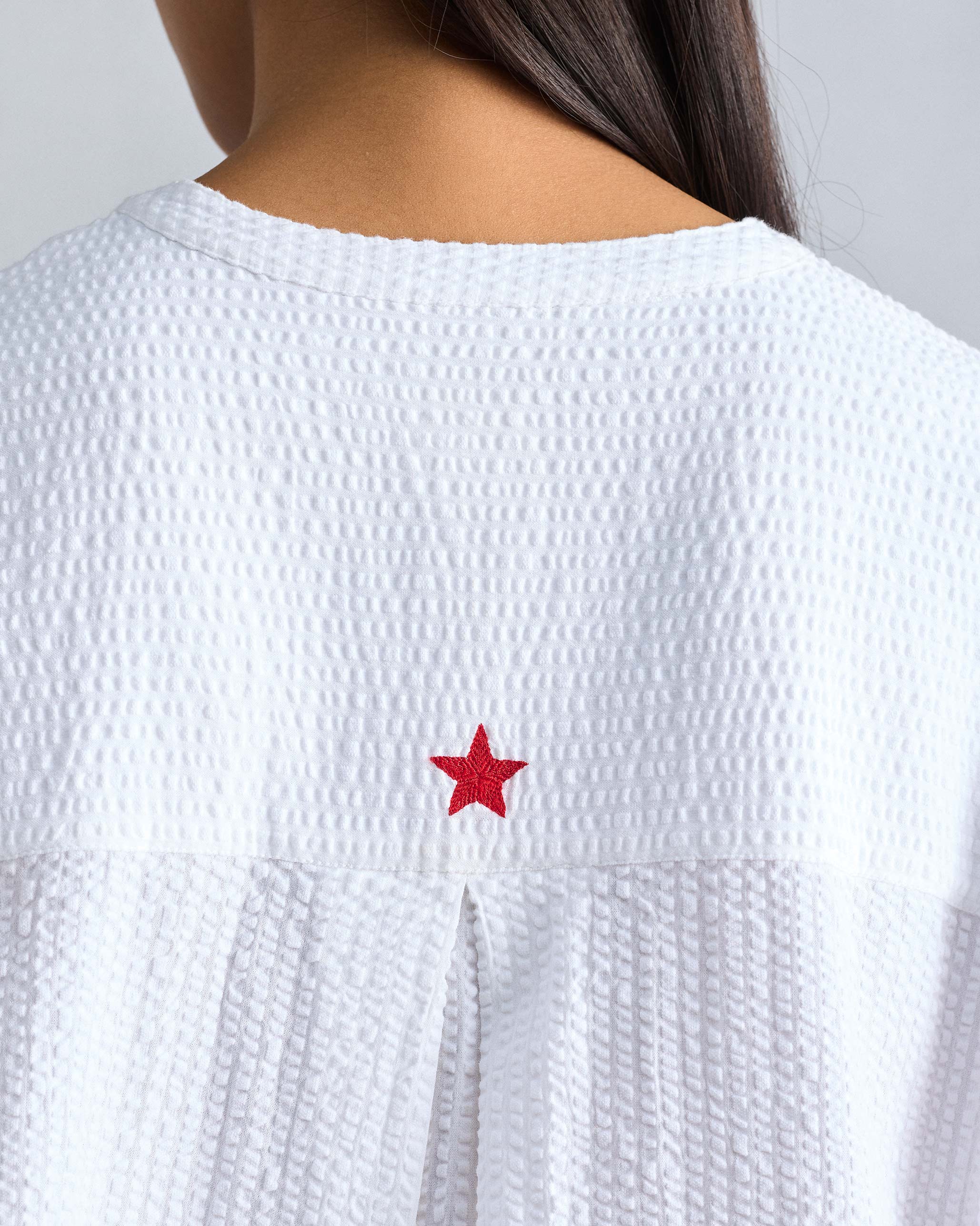 Lazy Sunday Tunic - White Seersucker - Image 5
