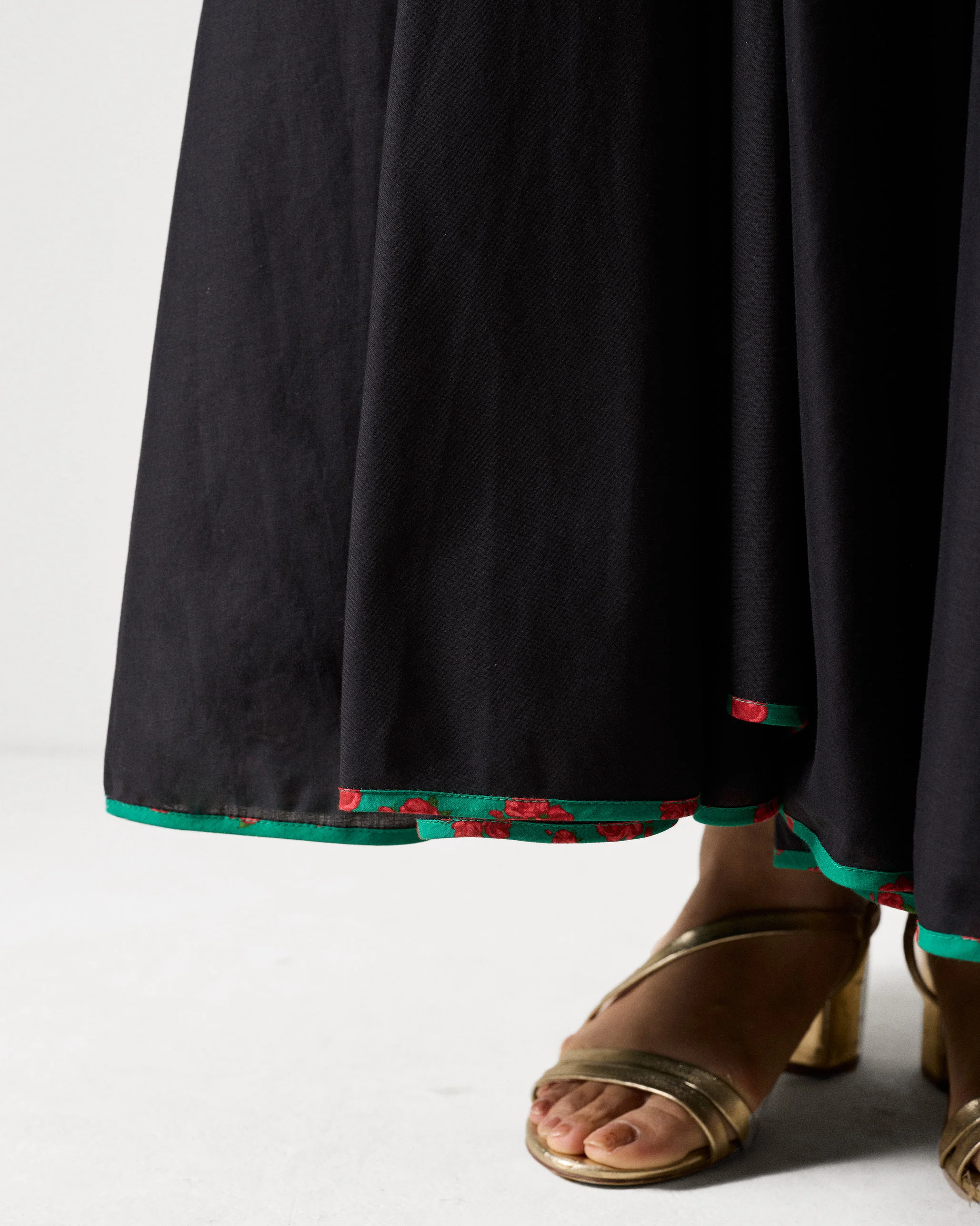 Leh Dress - Black & Gold Printed - Image 4