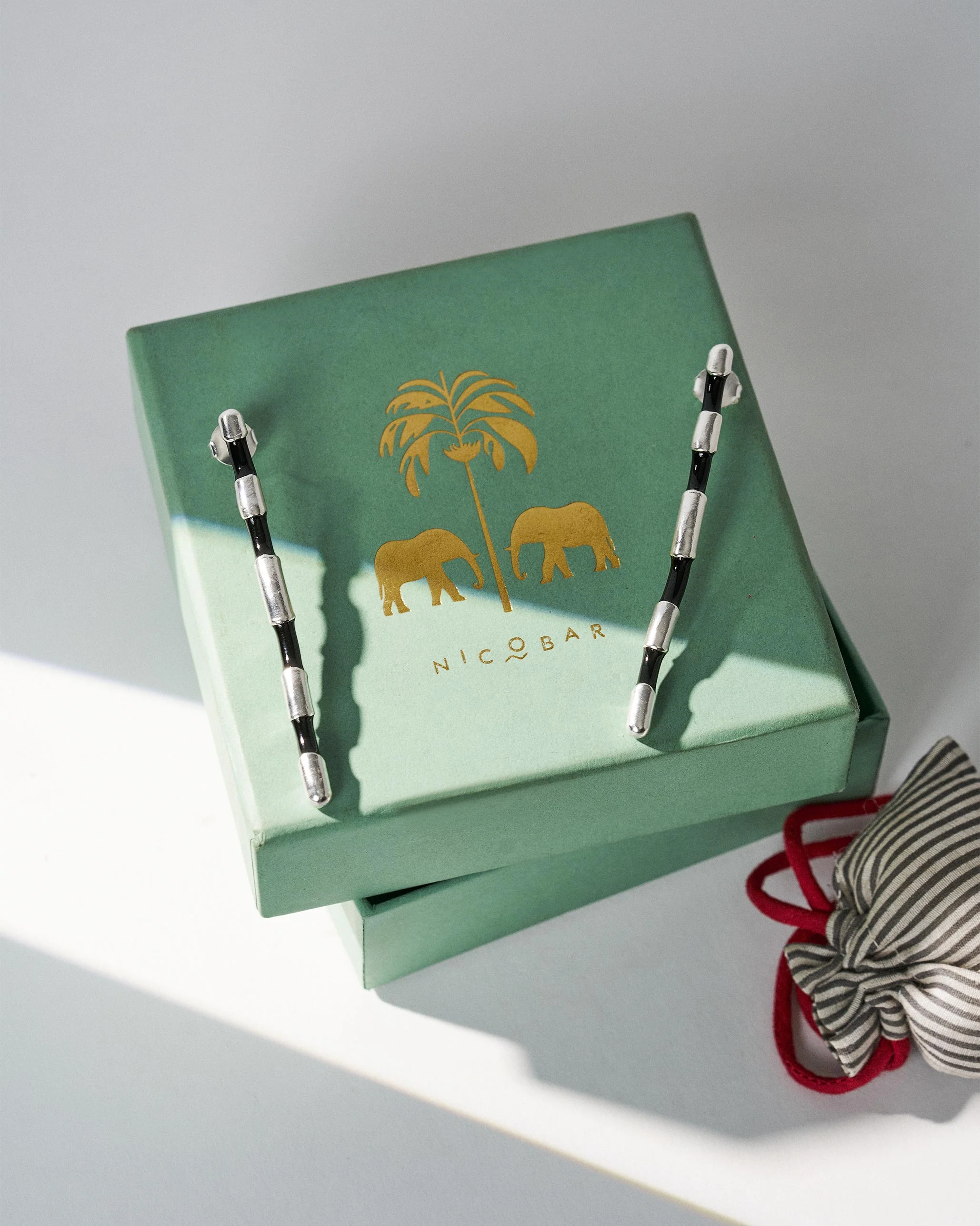 Lemur Earrings - Silver & Black - Image 3