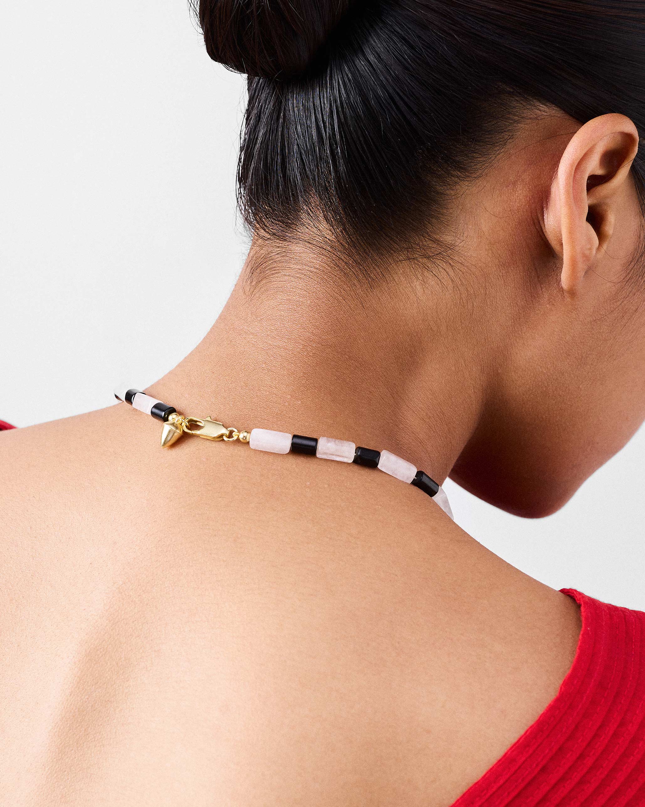 Lemur Necklace - White & Black - Image 2
