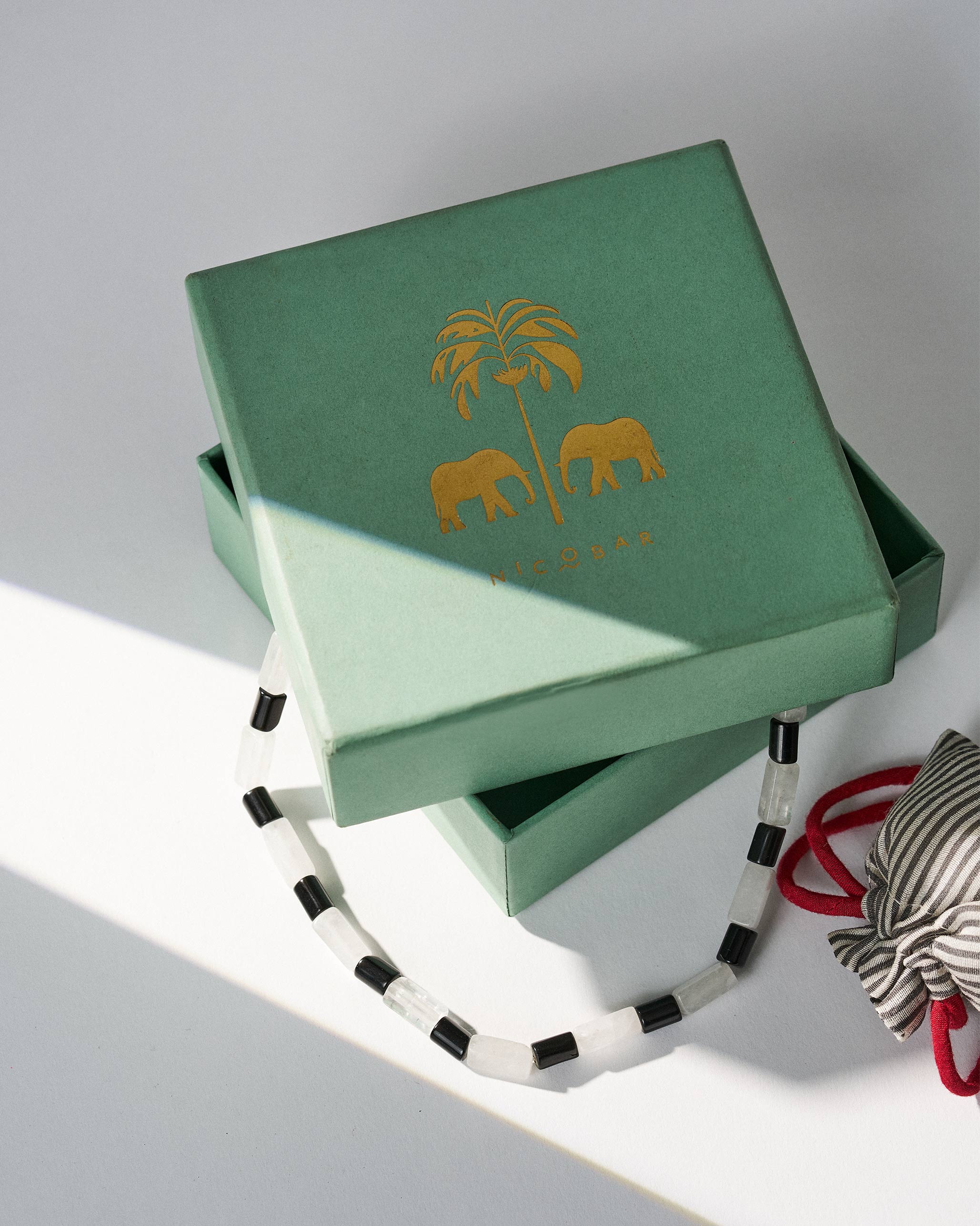 Lemur Necklace - White & Black - Image 5
