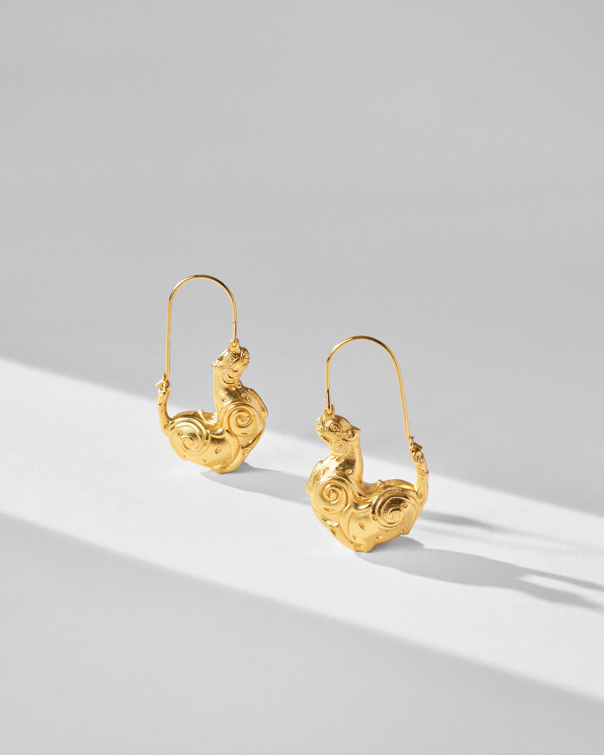 Leopard Earrings - Gold - Image 3