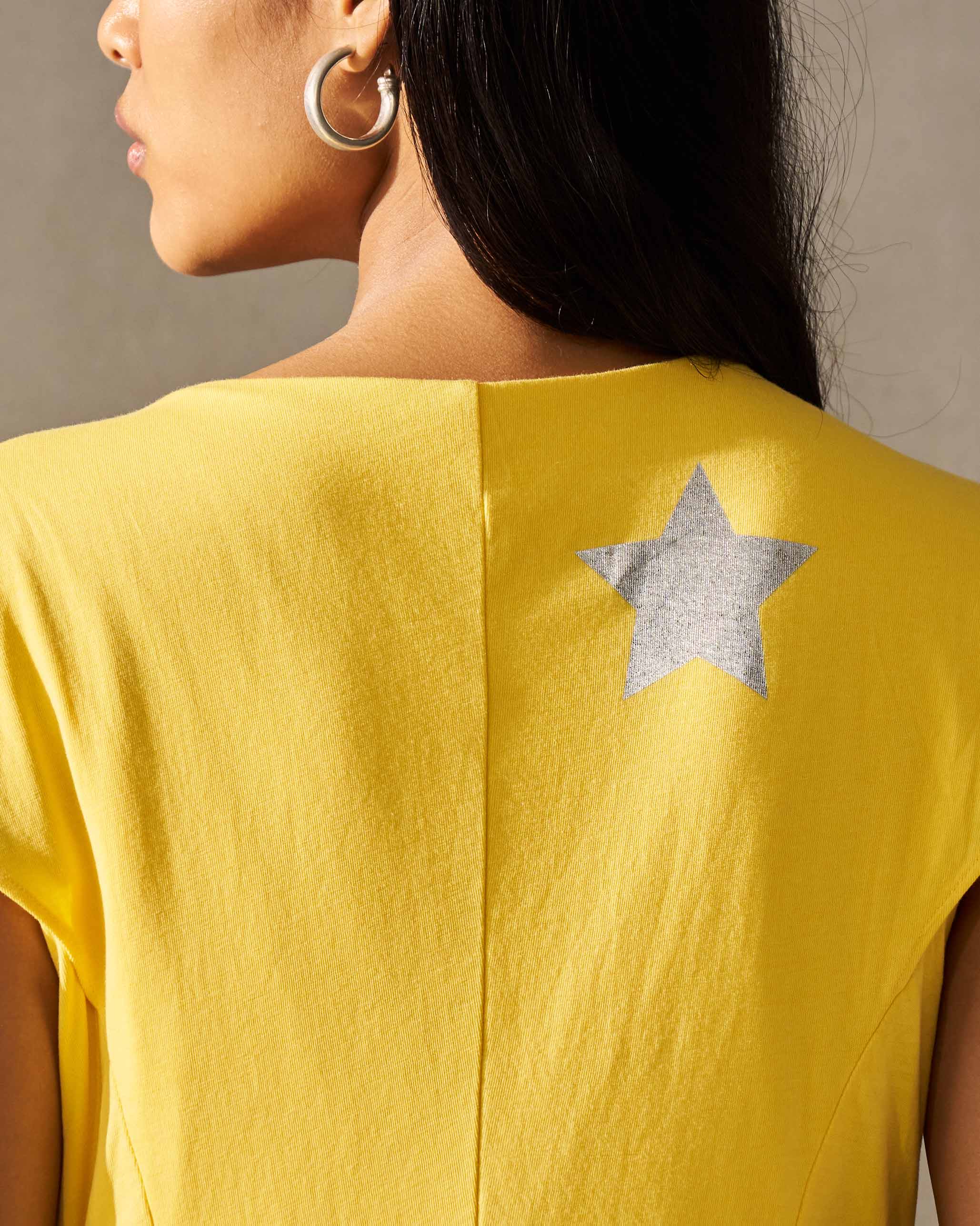Lillian Front Gathered Dress - Yellow - Image 2