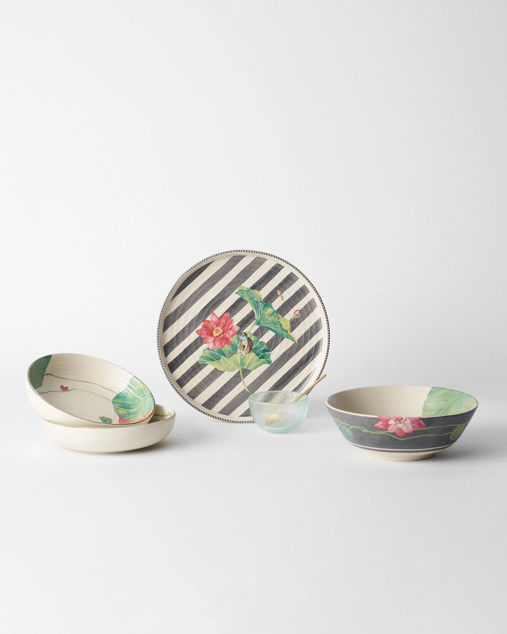 Lotus Garden Shallow Bowl - Set of 2 - Image 10