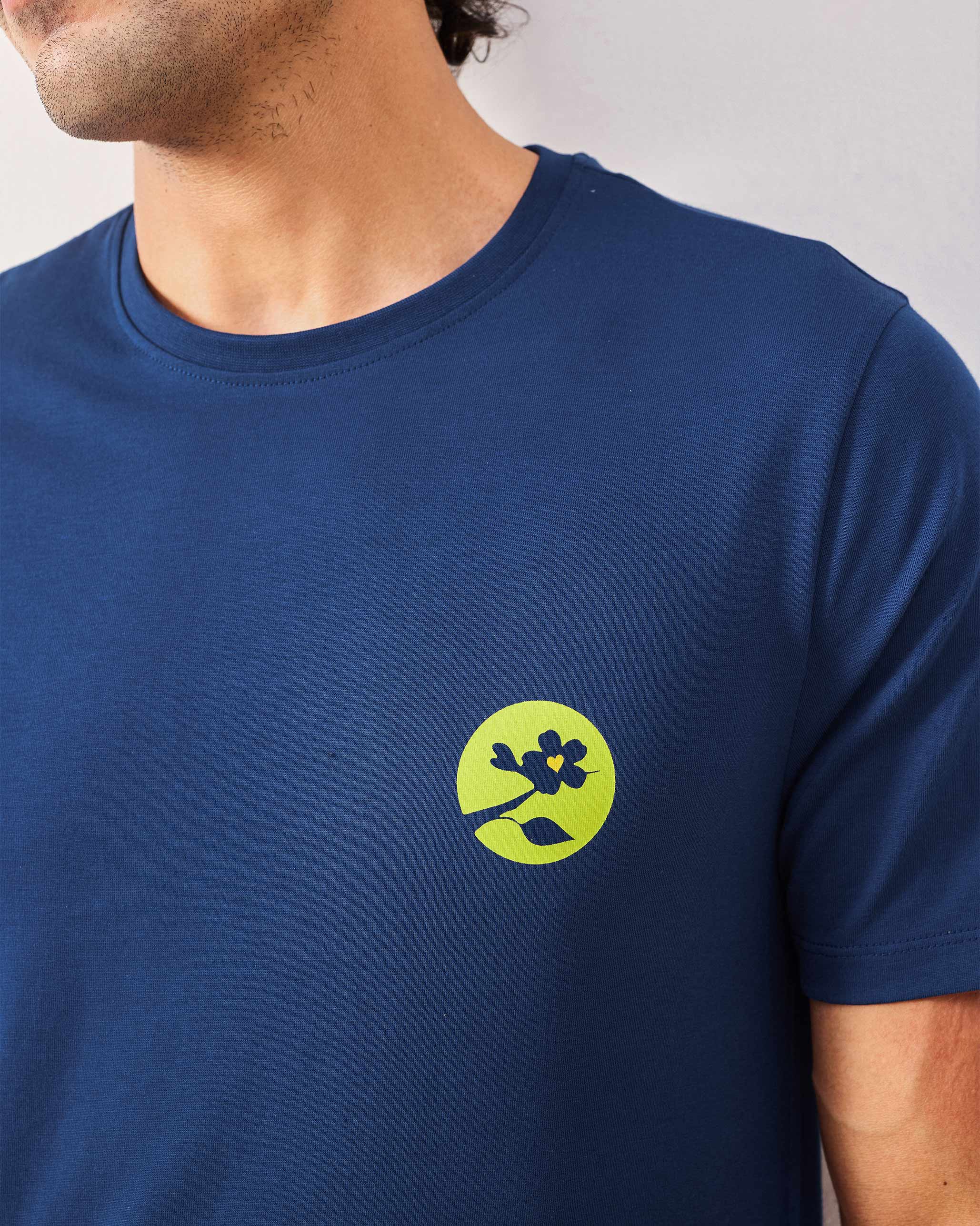Limelife T-shirt - Navy & Lime Print - Image 5