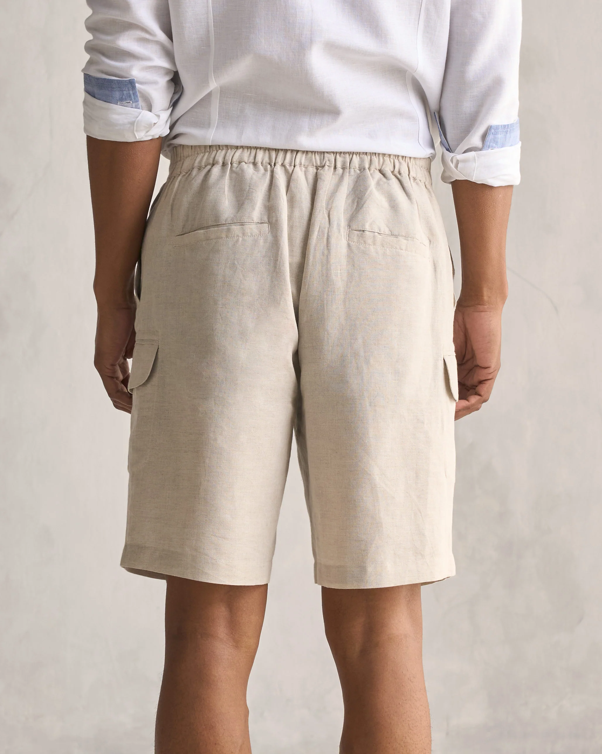 Linen Shorts - Natural - Image 3