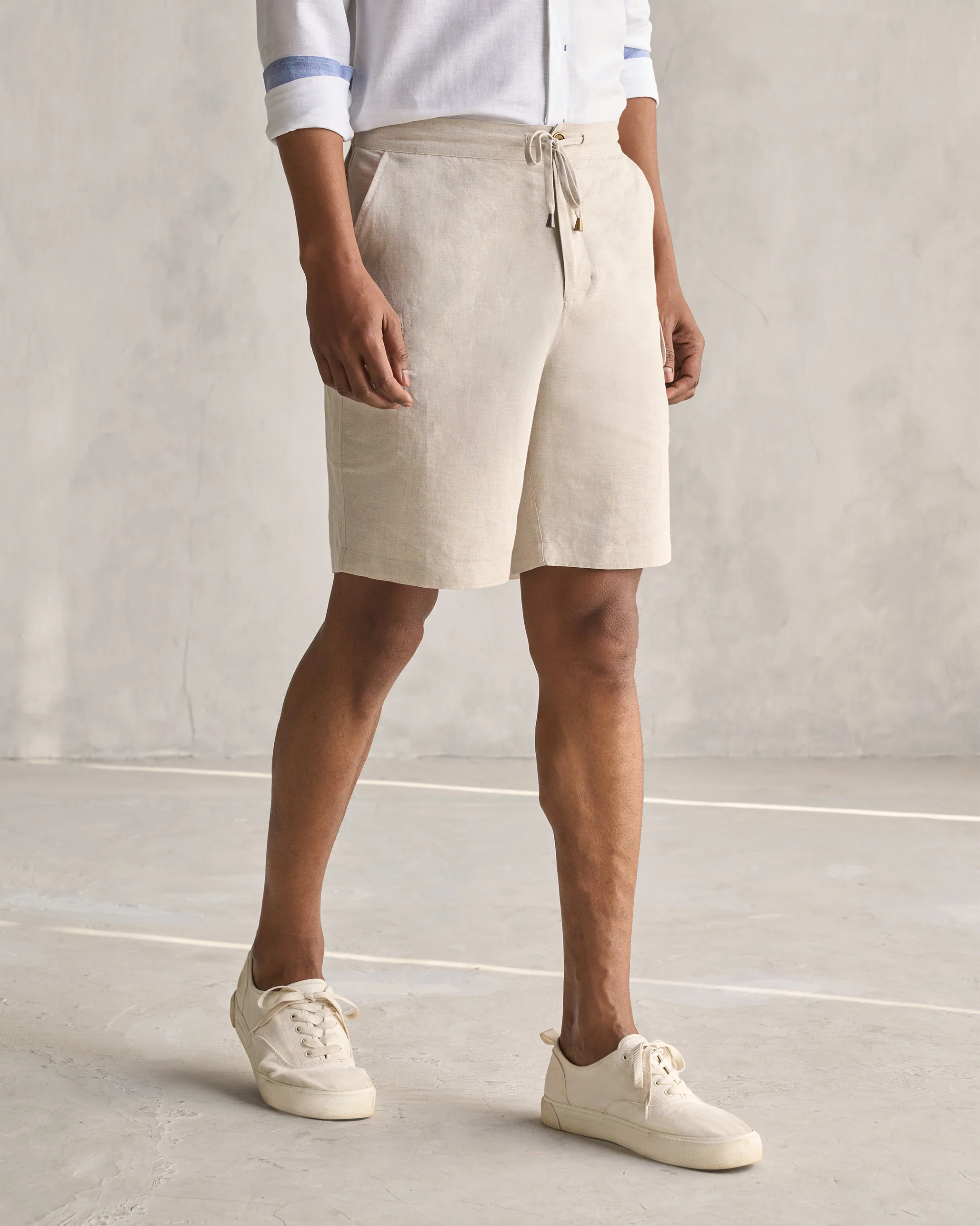 Linen Shorts - Natural - Image 4