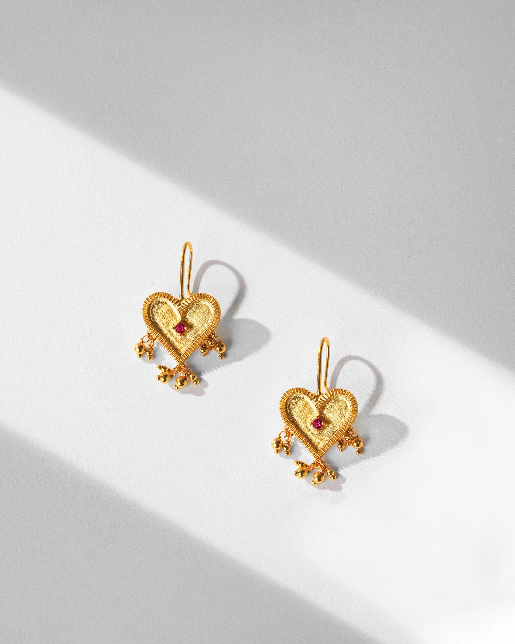 Little Heart Earrings - Gold - Image 2