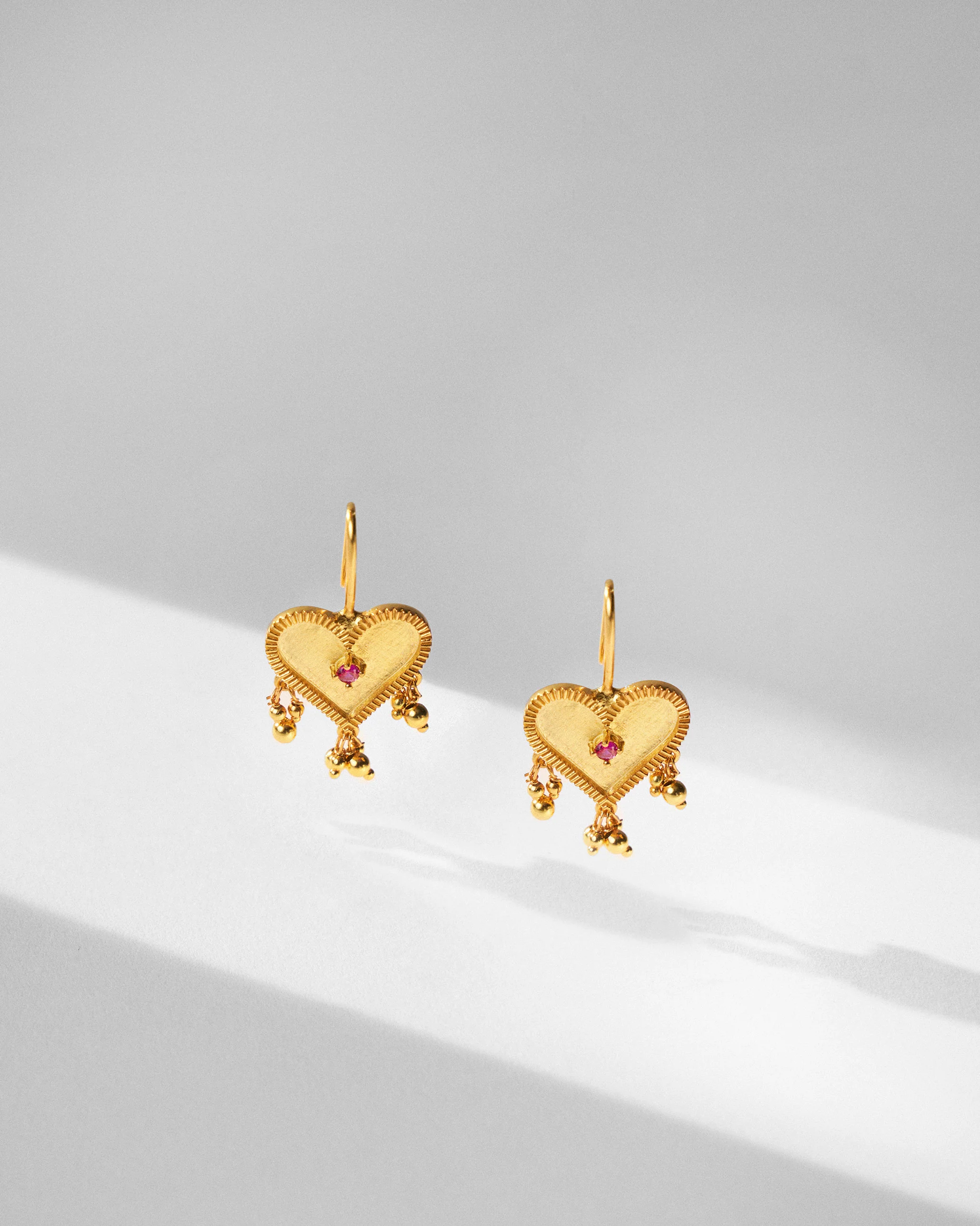 Little Heart Earrings - Gold - Image 3