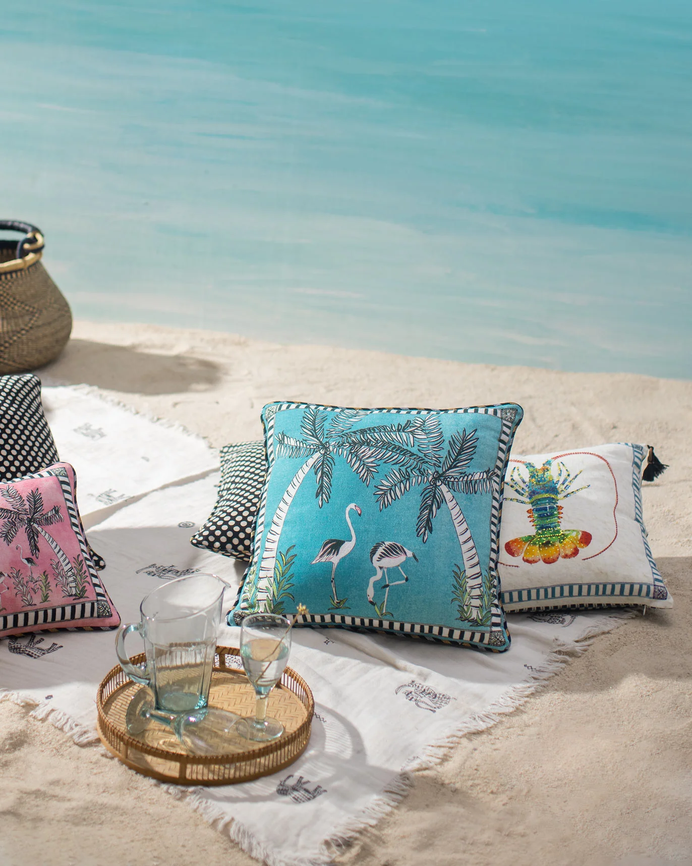 Lobster Cushion Cover - White - Image 2
