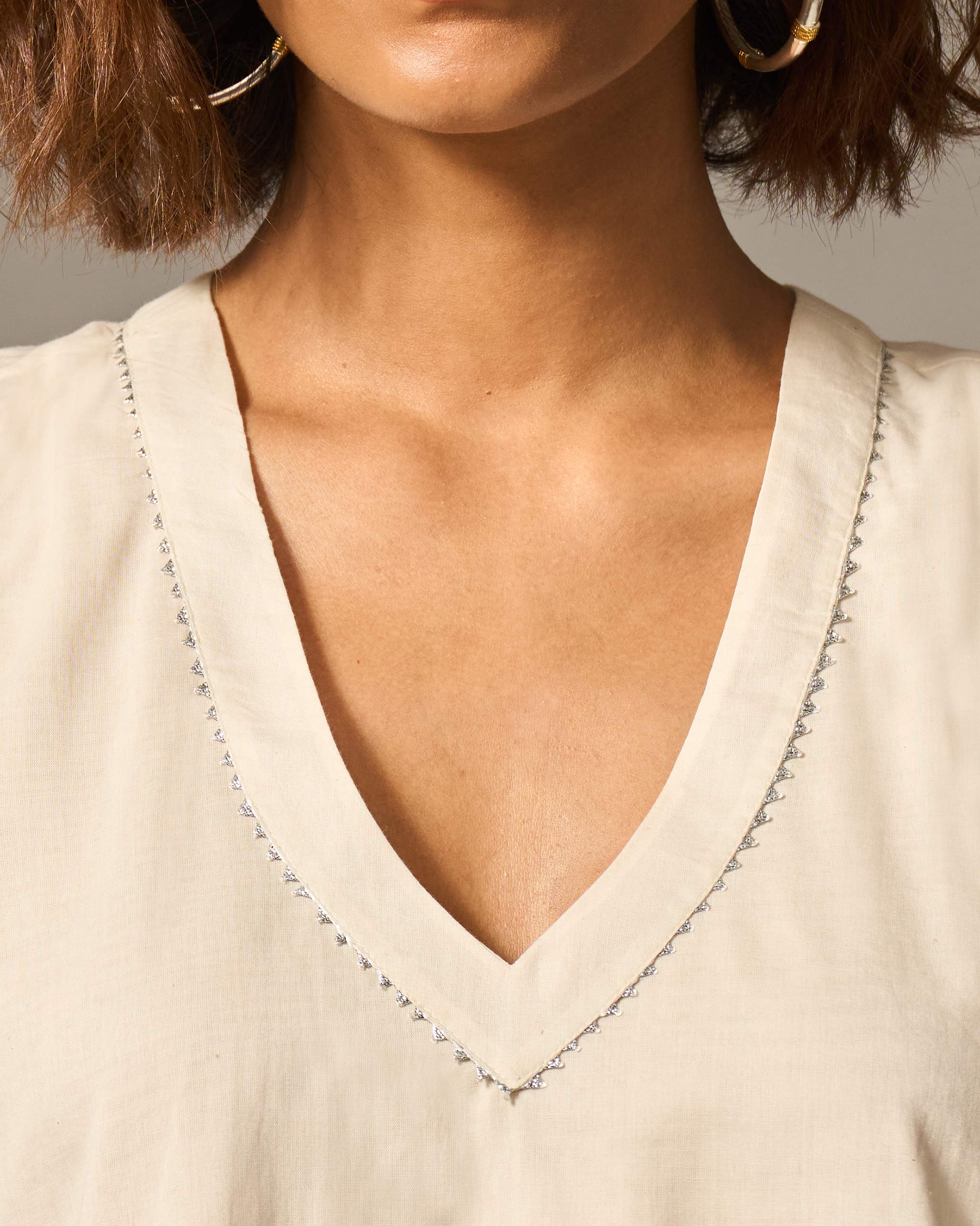 Lolo Pleated Top - Ivory - Image 4