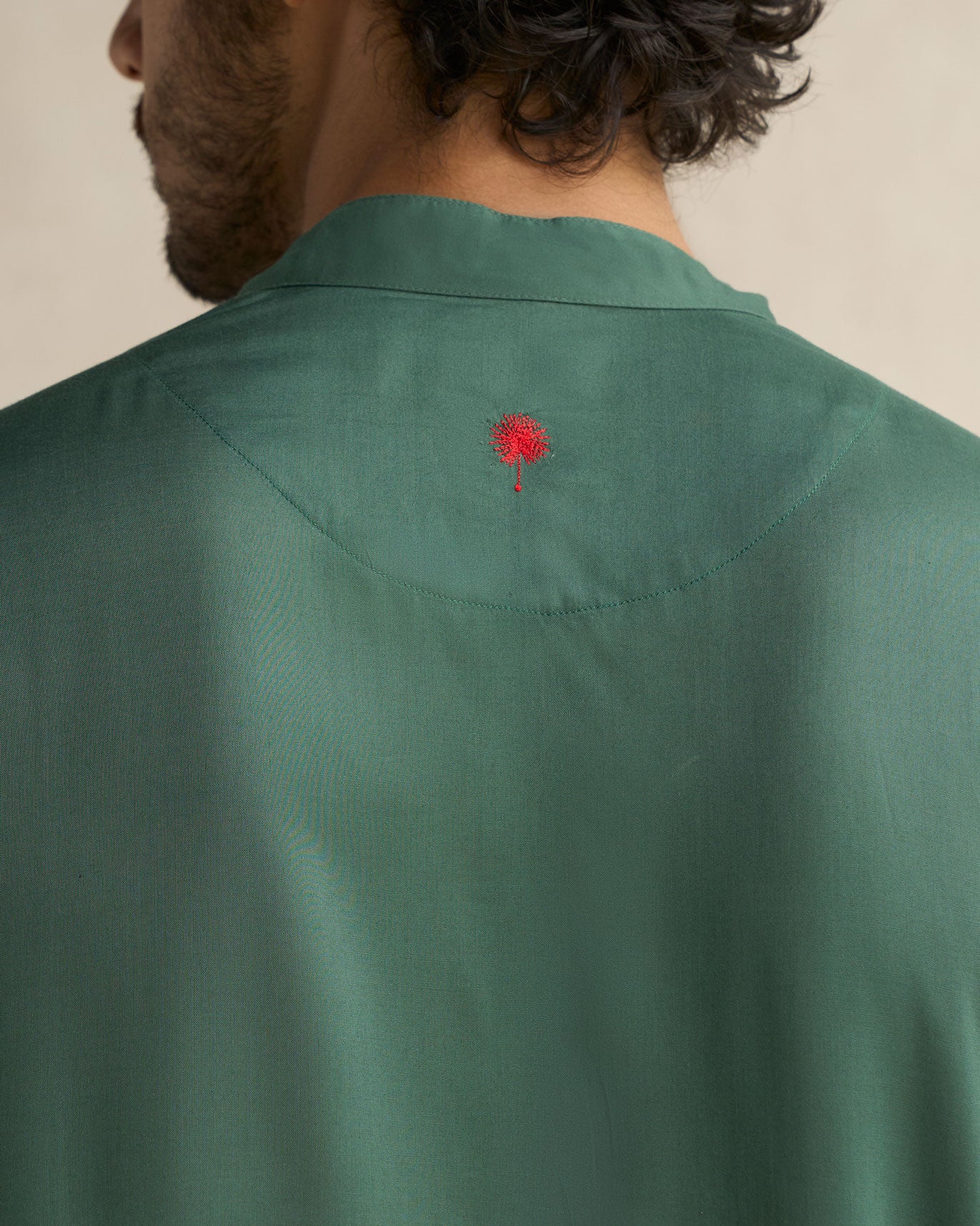 Long Pleated Kurta - Deep Green - Image 3