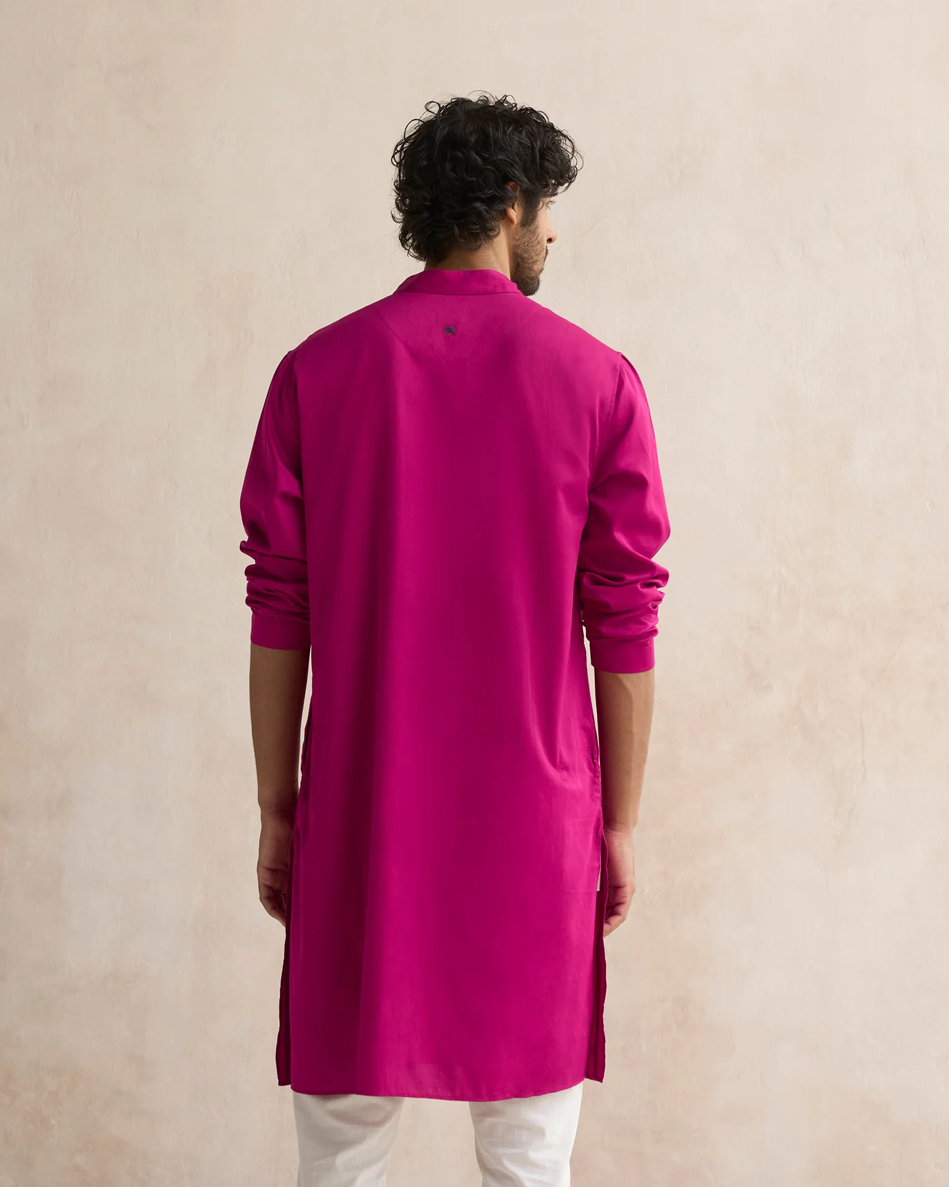 Long Pleated Kurta - Deep Pink - Image 4