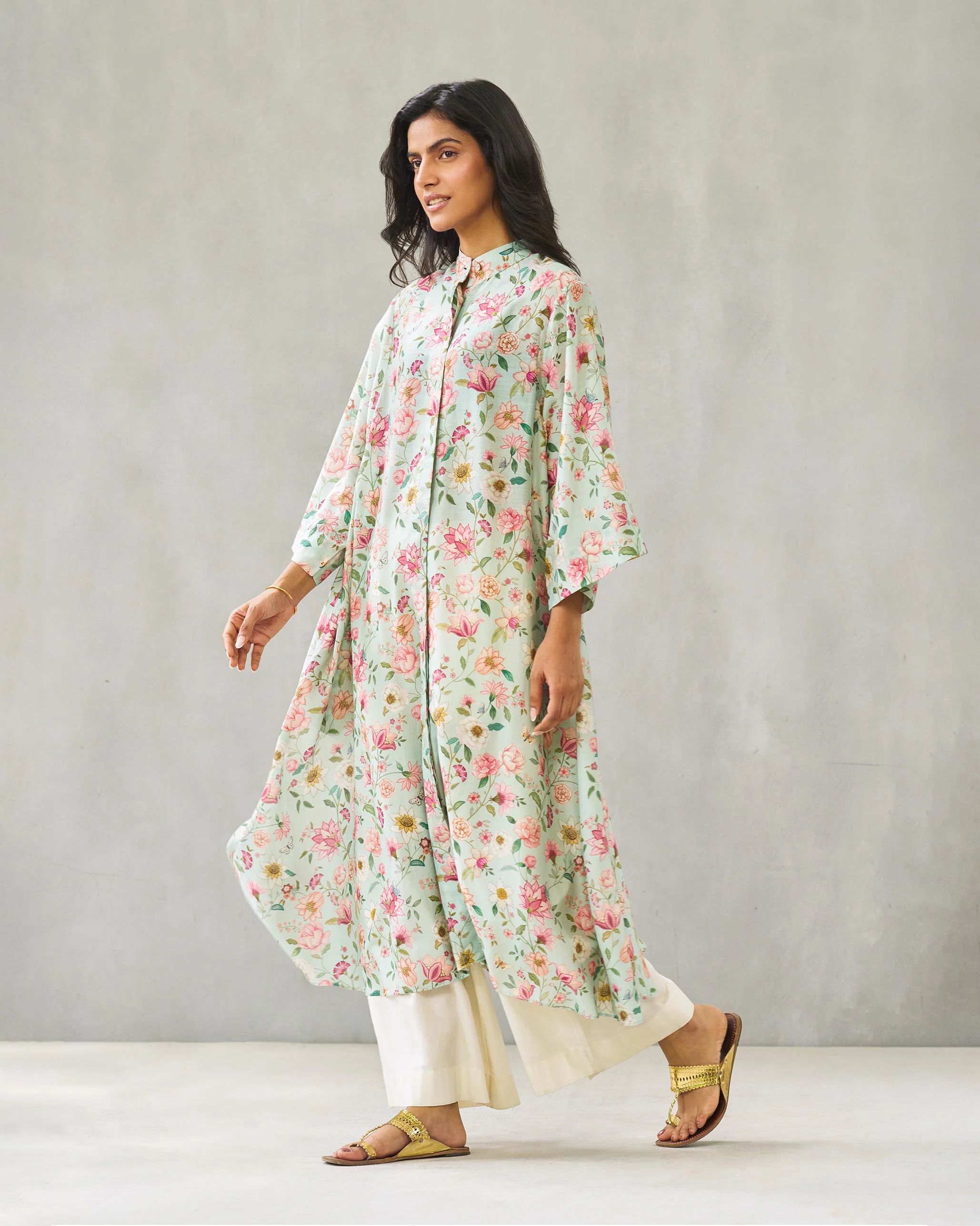Long Shirt Kurta - Green - Image 2