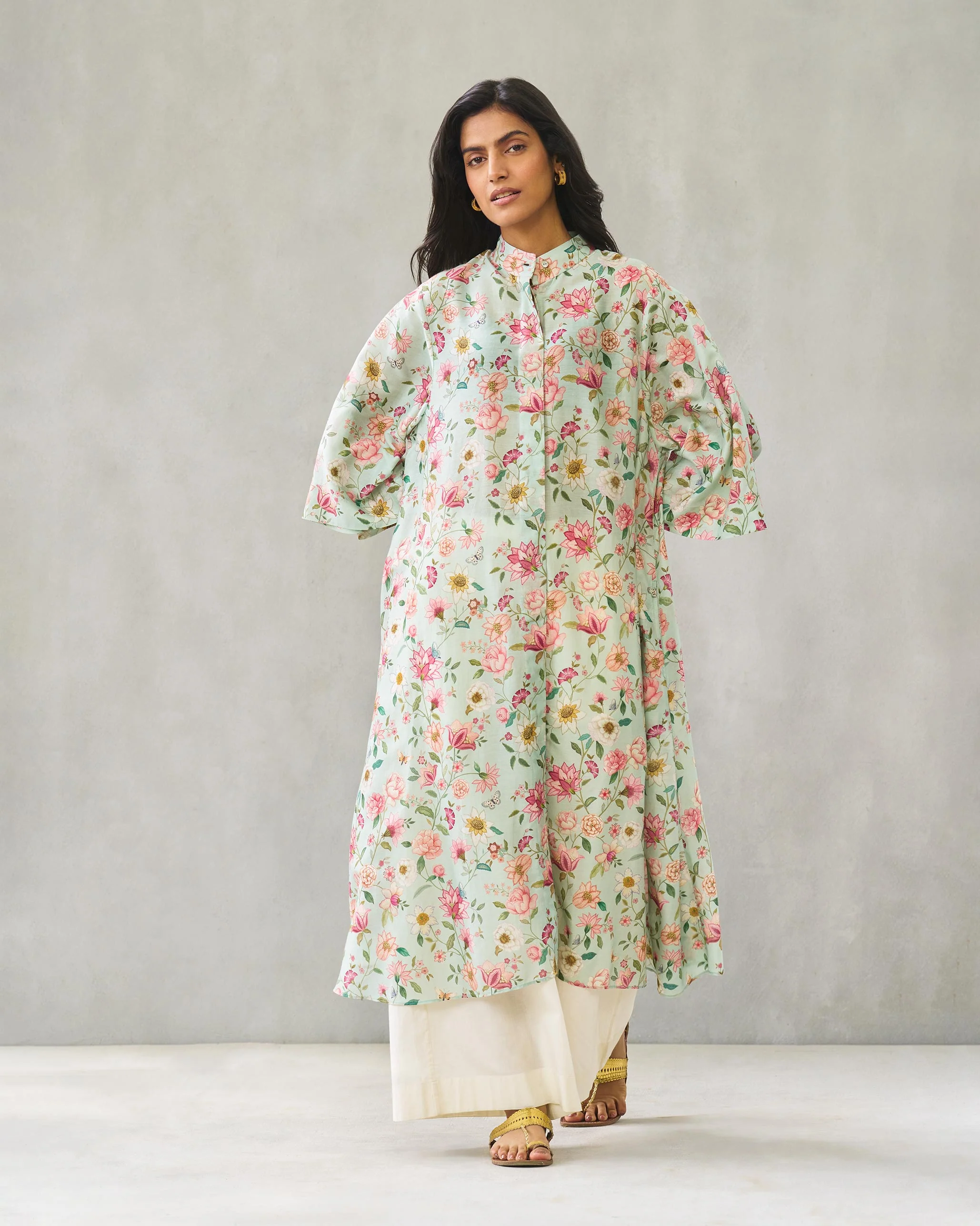 Long Shirt Kurta - Green - Image 4