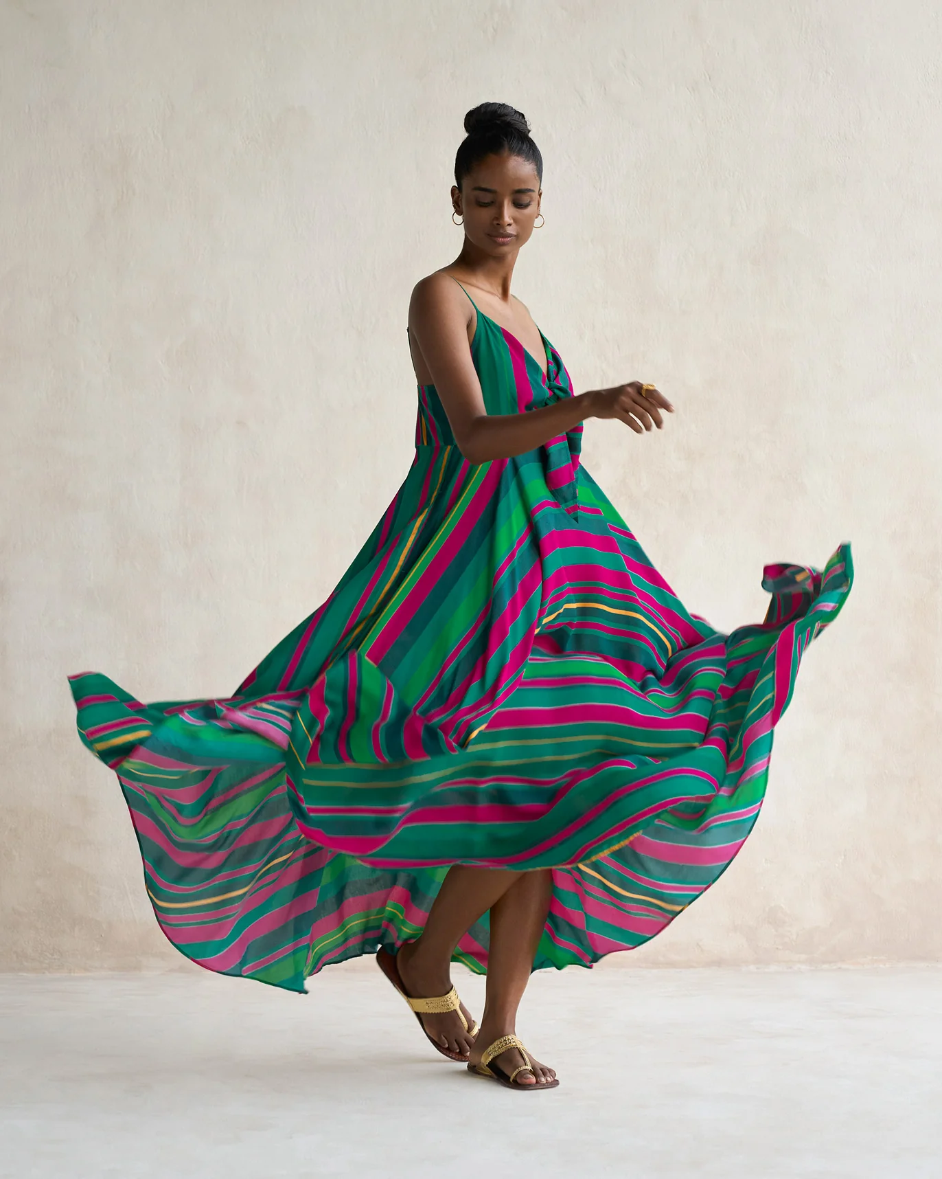 Long Strappy Dress - Multi - Image 5