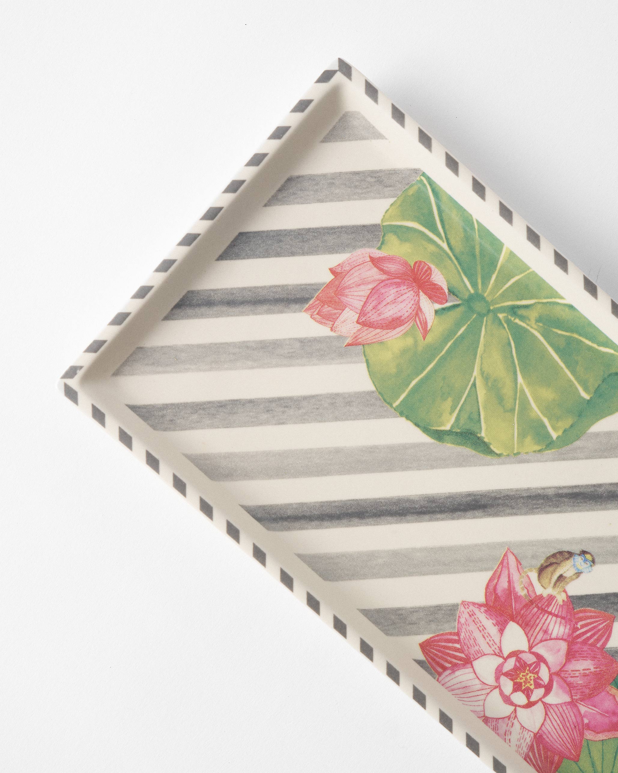 Lotus Garden Cookie Tray with Tong - Charcoal - Image 5
