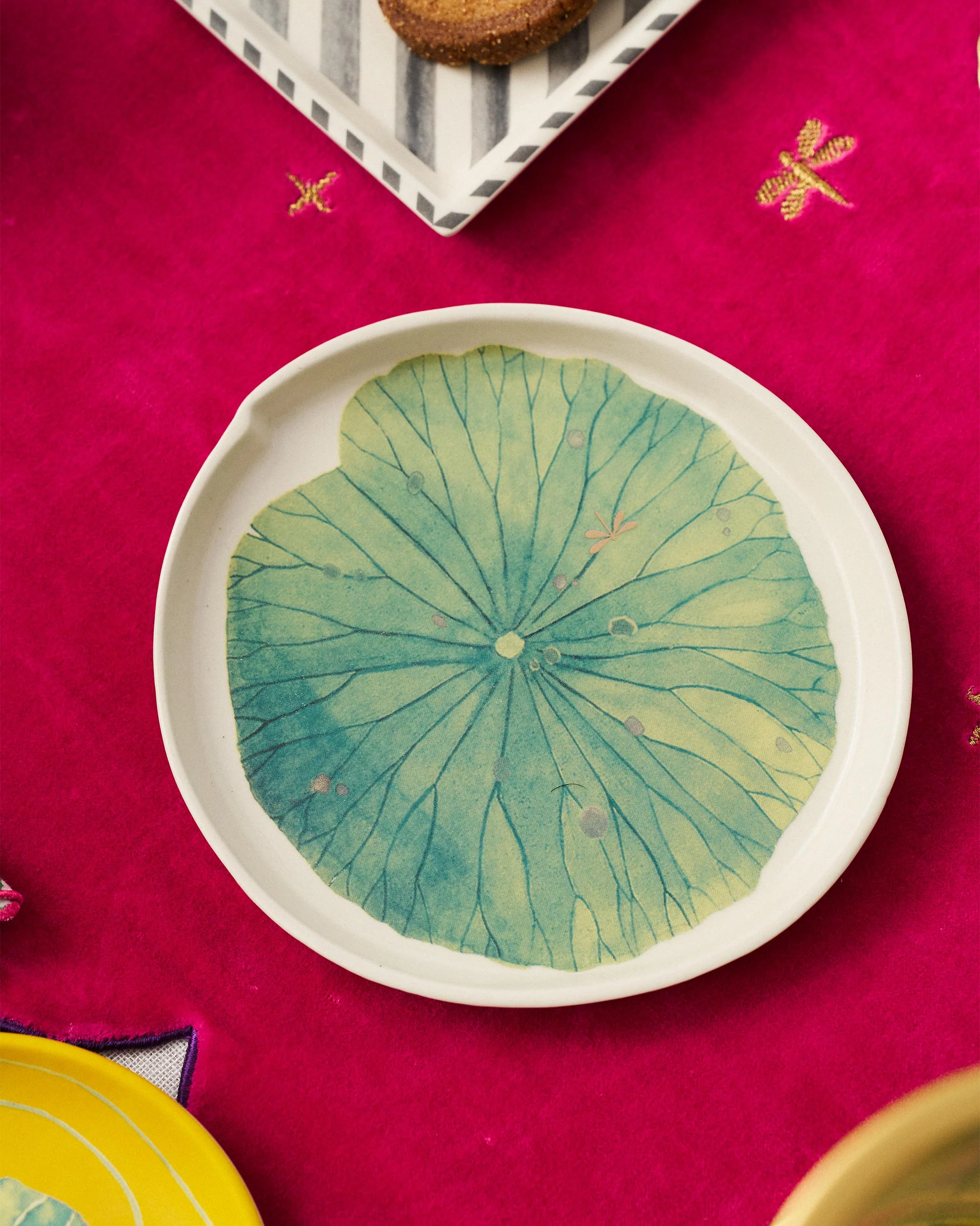 Lotus Garden Dessert Plate - Image 2