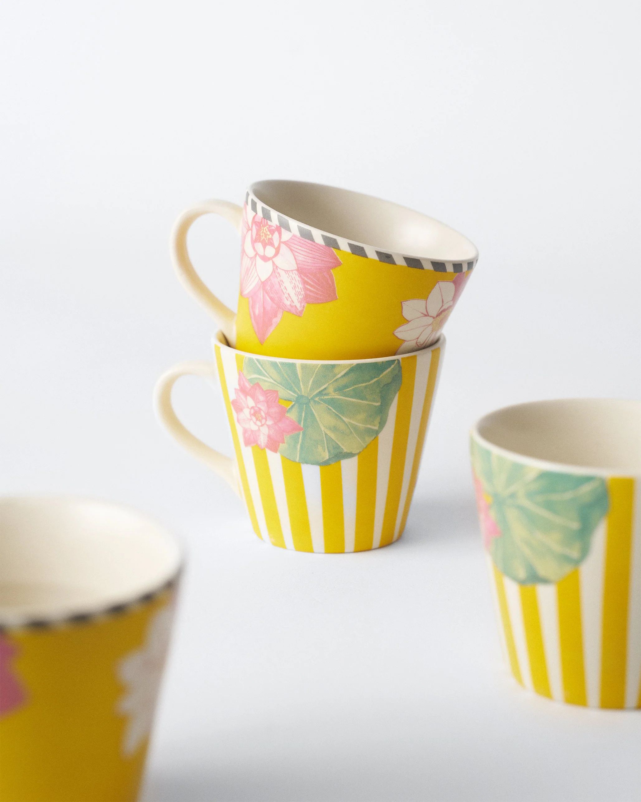 Lotus Garden Espresso Mug - Set of 4 - Image 5