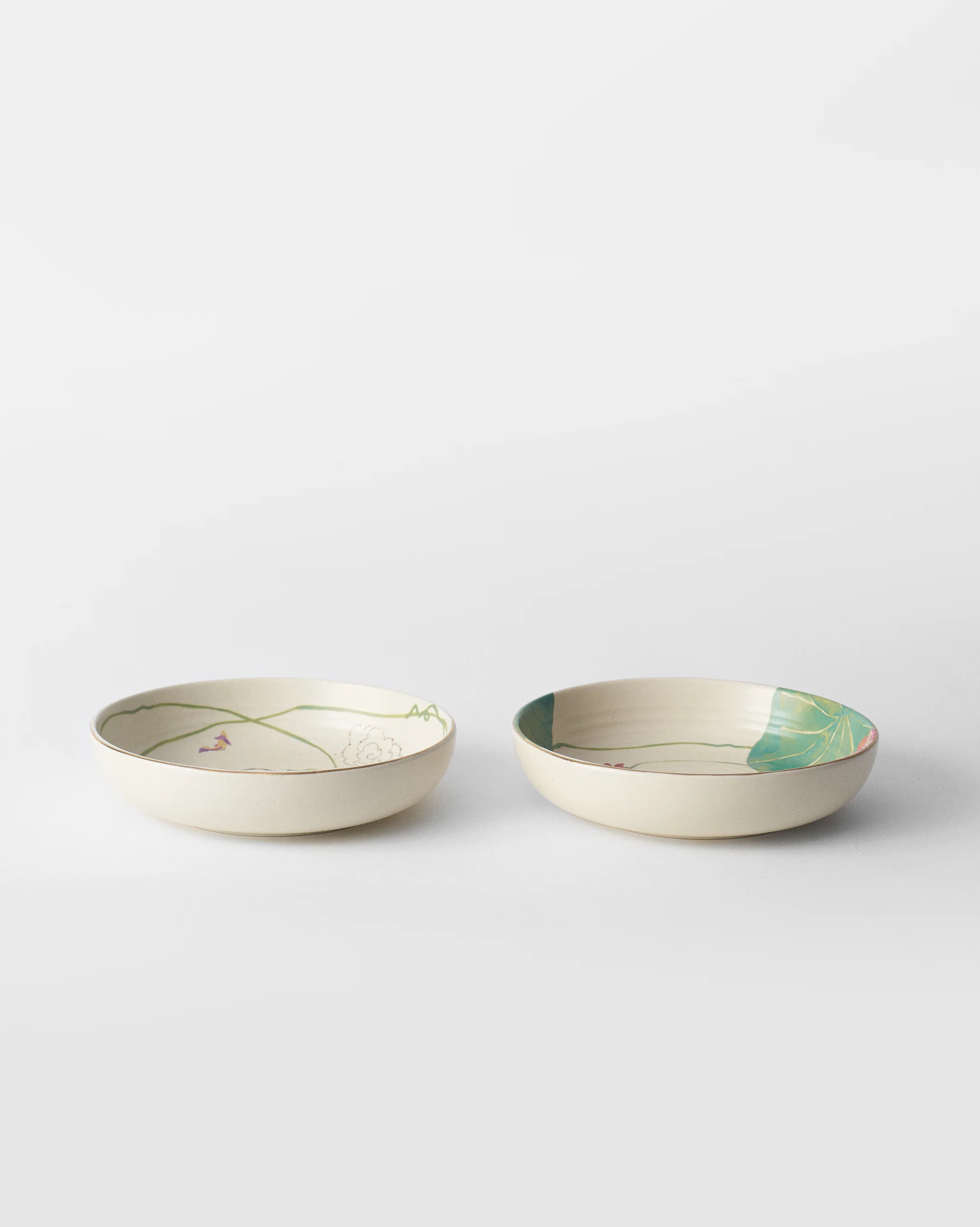 Lotus Garden Shallow Bowl - Set of 2 - Image 2