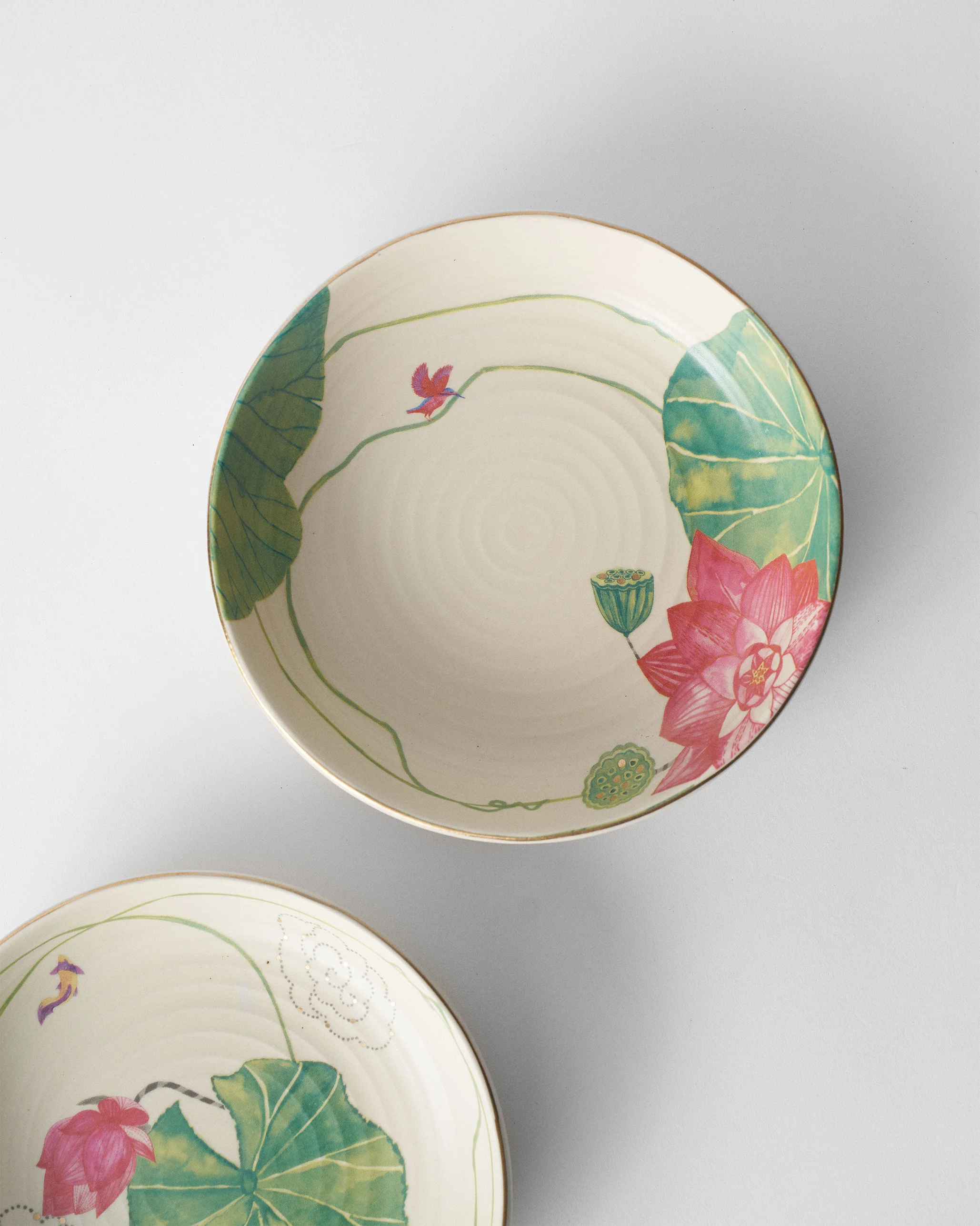 Lotus Garden Shallow Bowl - Set of 2 - Image 5