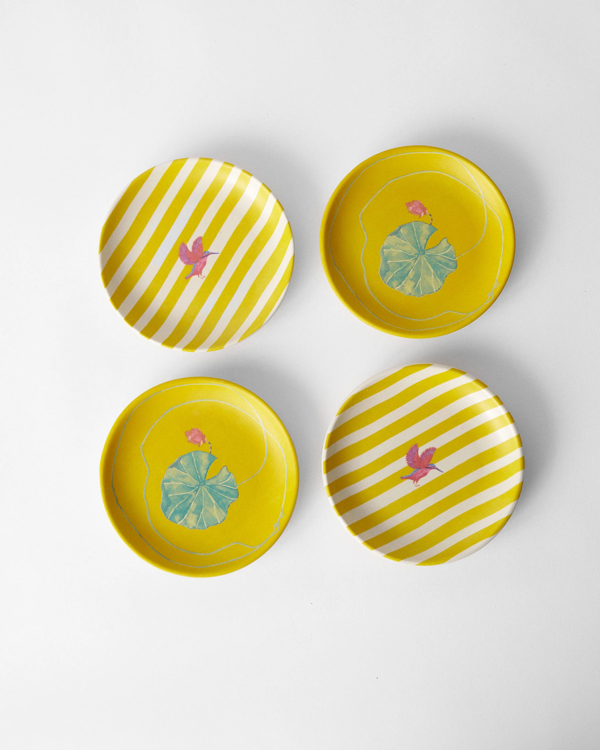 Lotus Garden Tea Plate - Set of 4 - Image 2