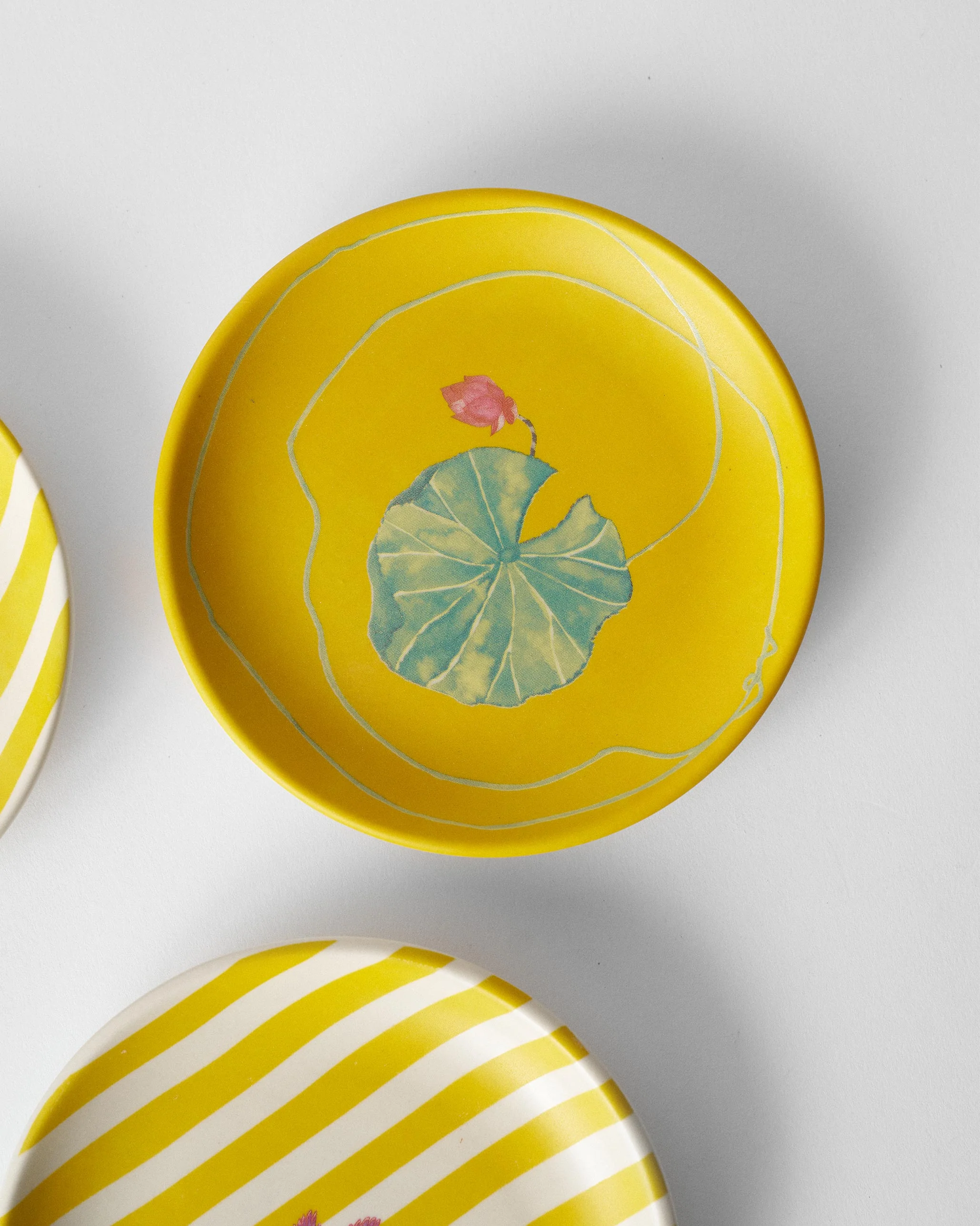 Lotus Garden Tea Plate - Set of 4 - Image 4