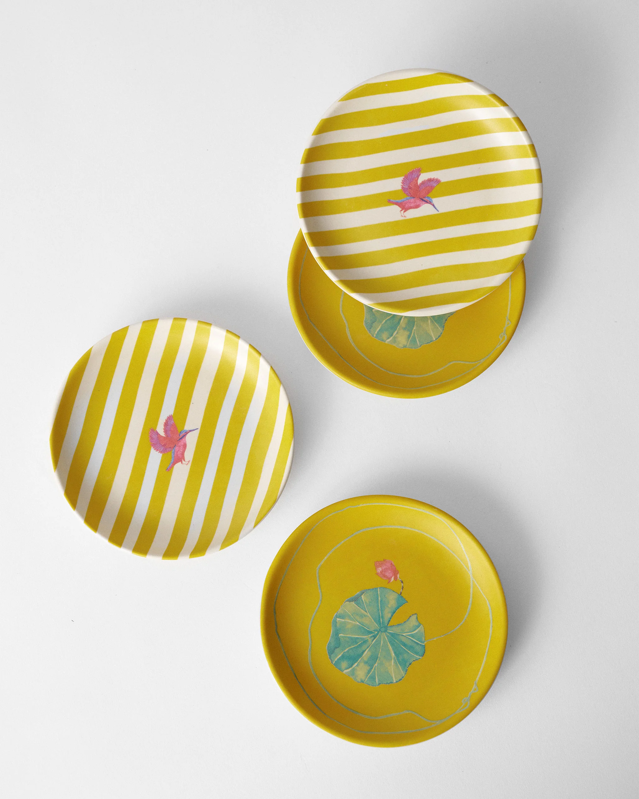 Lotus Garden Tea Plate - Set of 4 - Image 5