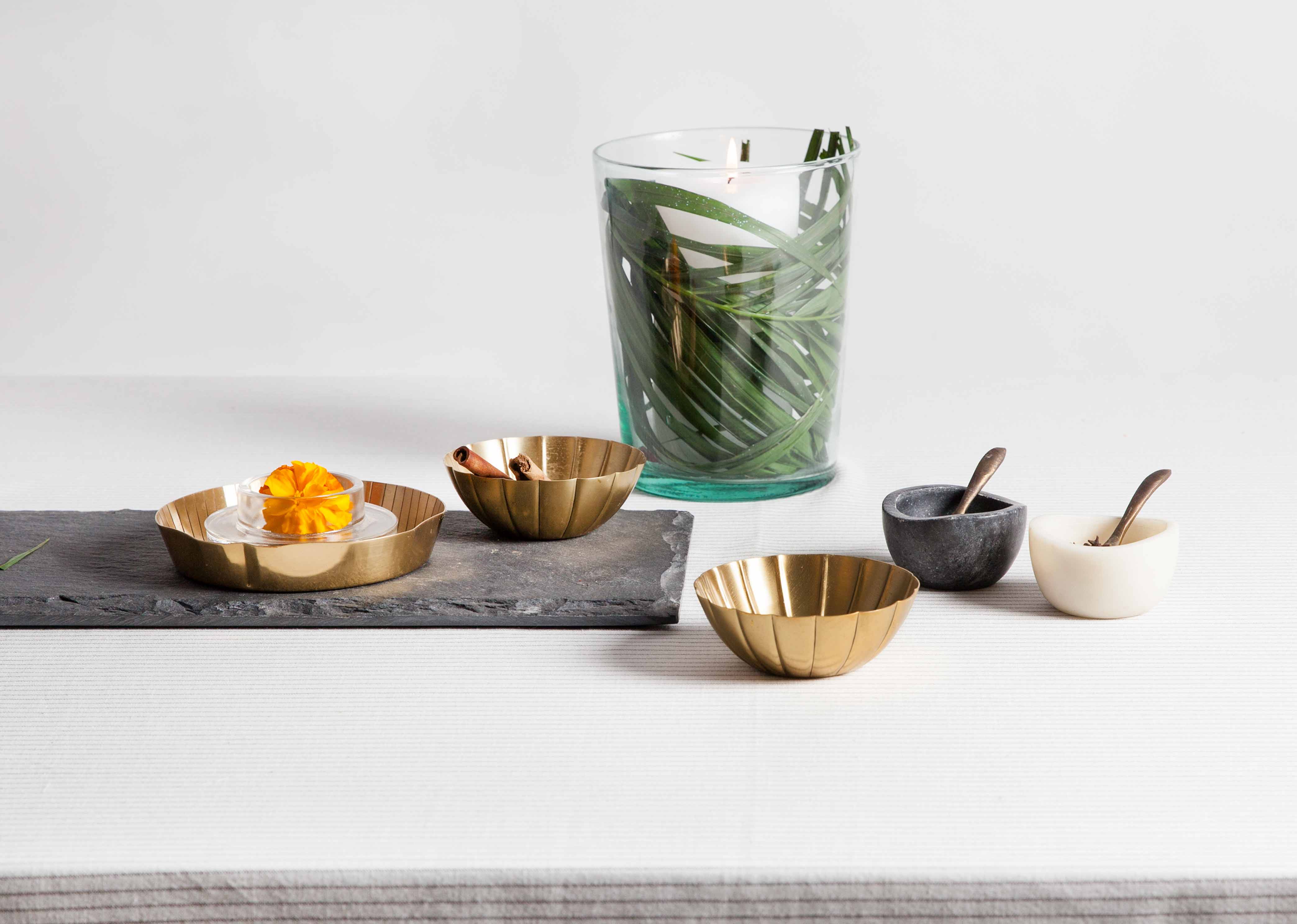 Lotus Leaf Brass Bowl - Image 3