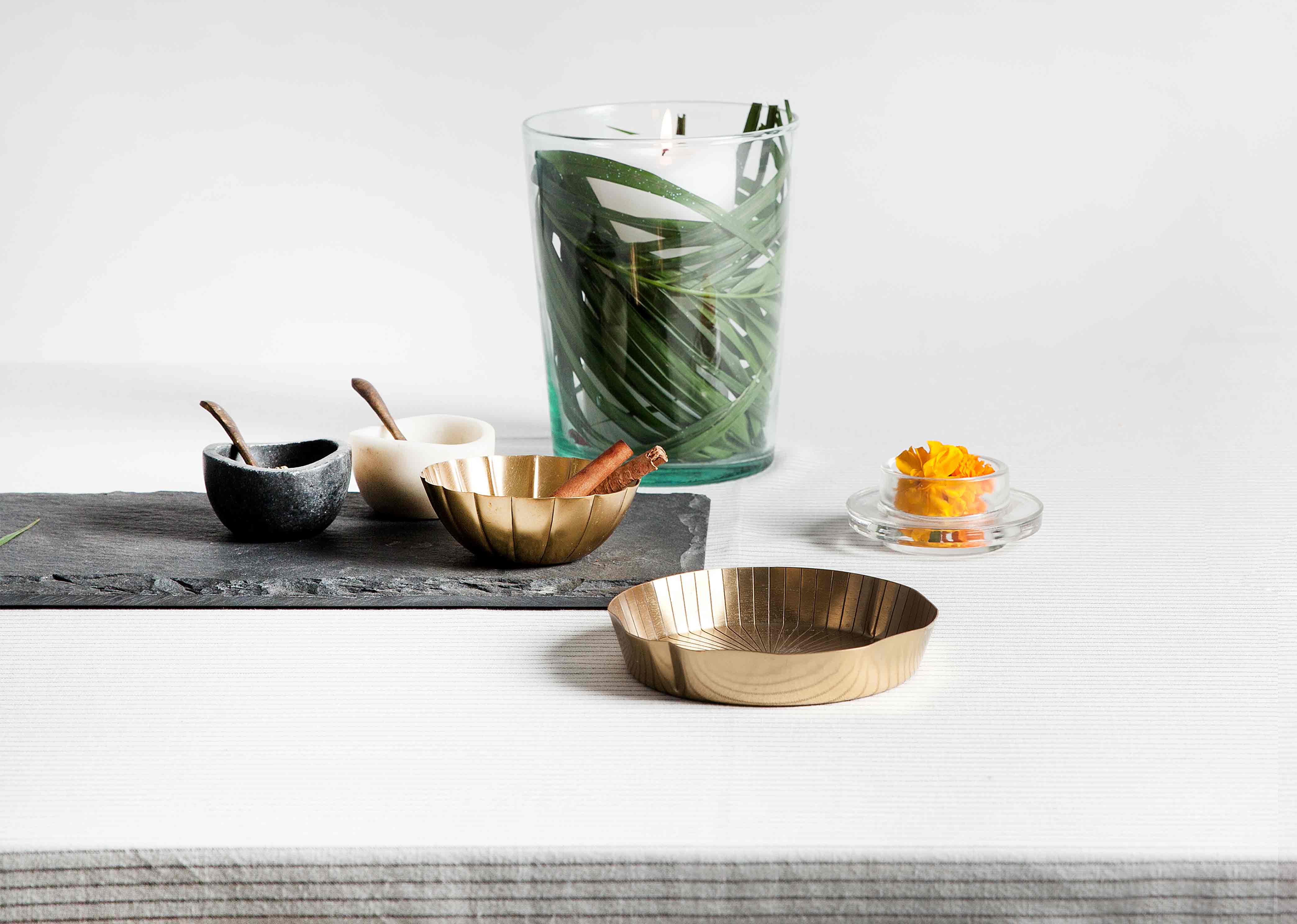 Lotus Leaf Brass Dessert Plate - Image 3