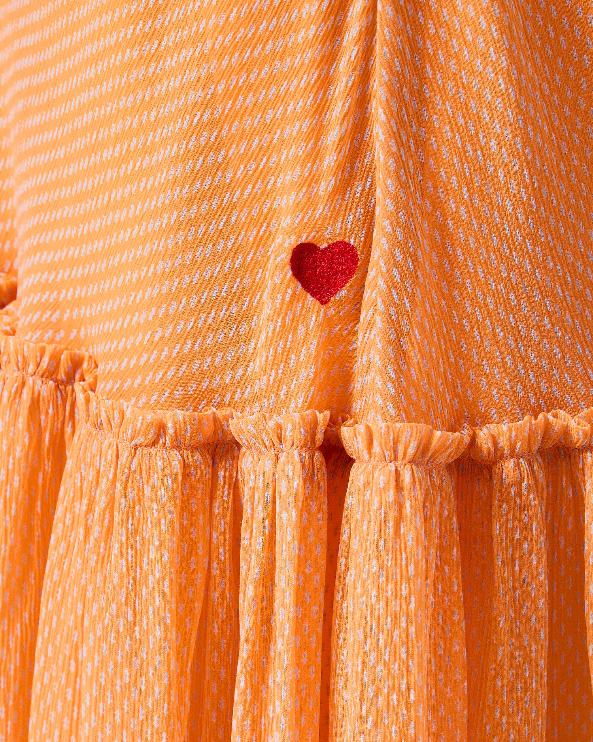 Luma Dress - Orange & Ice Blue Printed - Image 7
