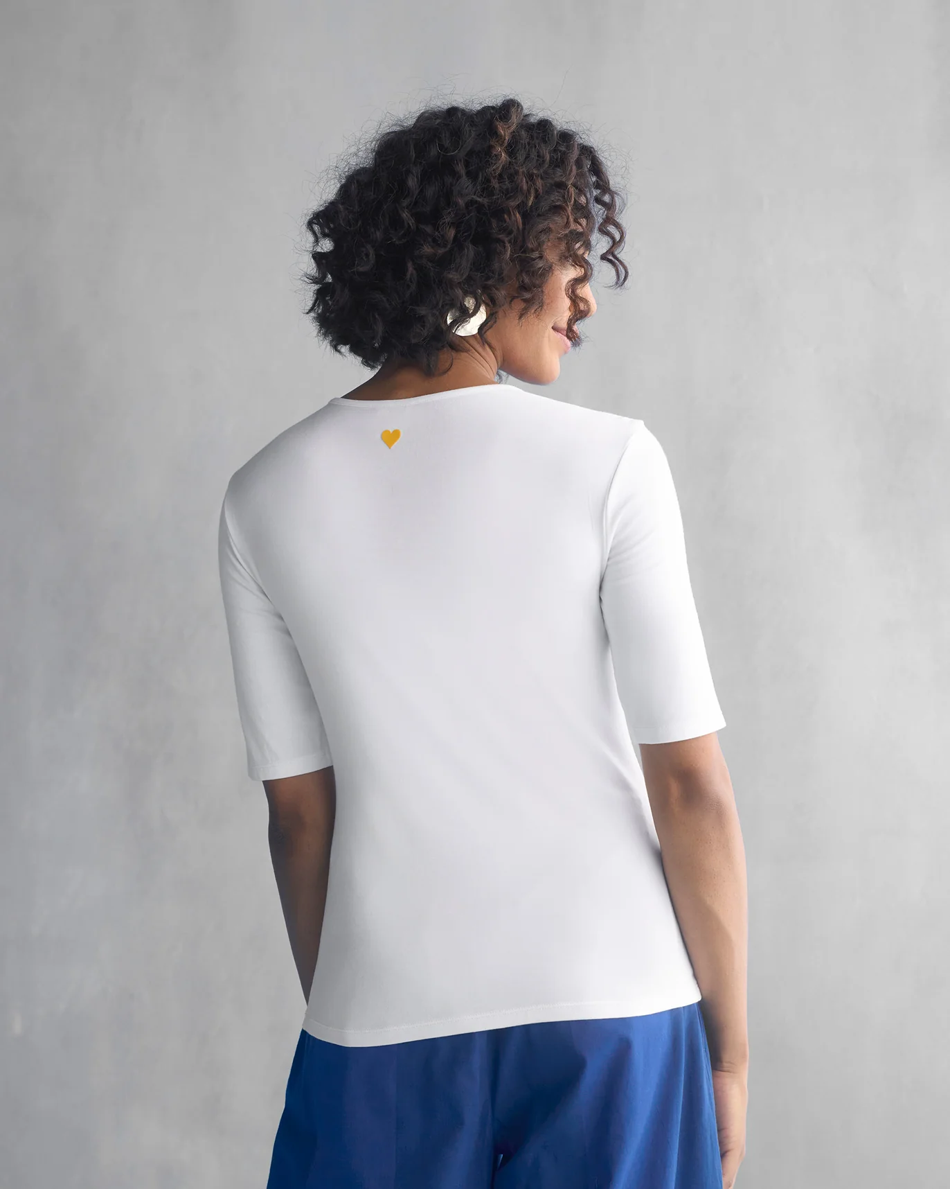 Luna Jersey Top - White - Image 3