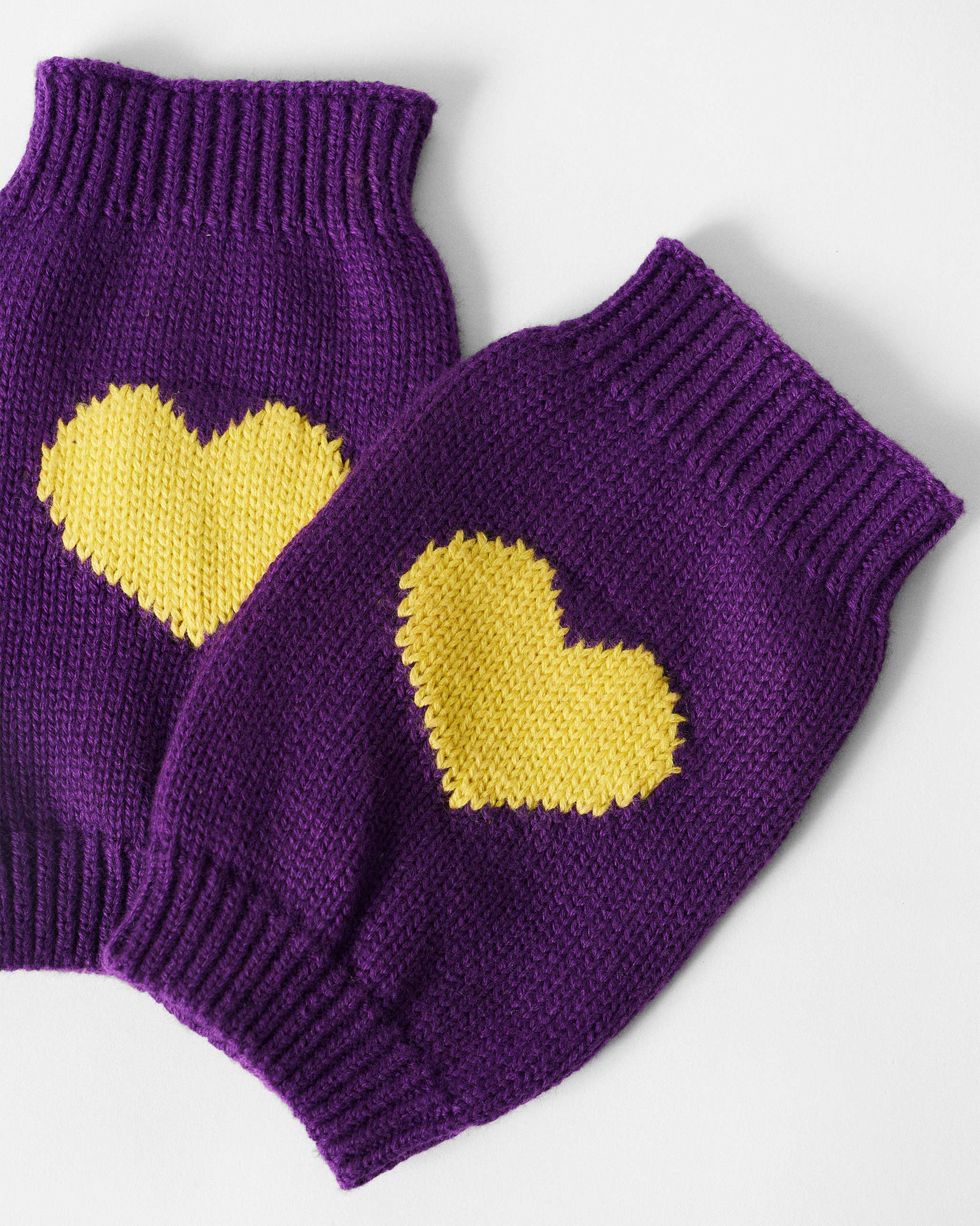 Luna Mittens - Purple & Chartreuse - Image 3