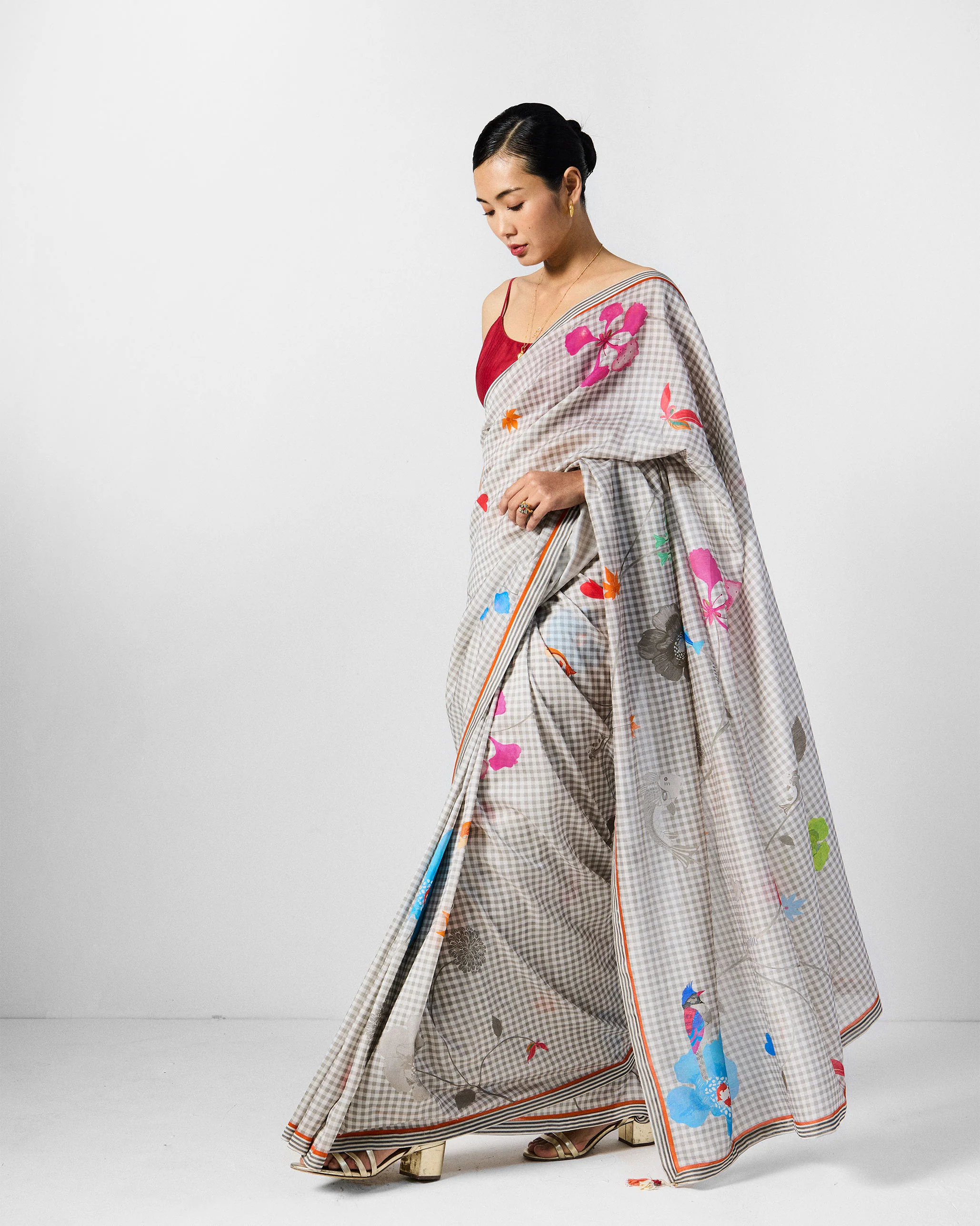 Lyla Sari - Grey & White Printed - Image 2