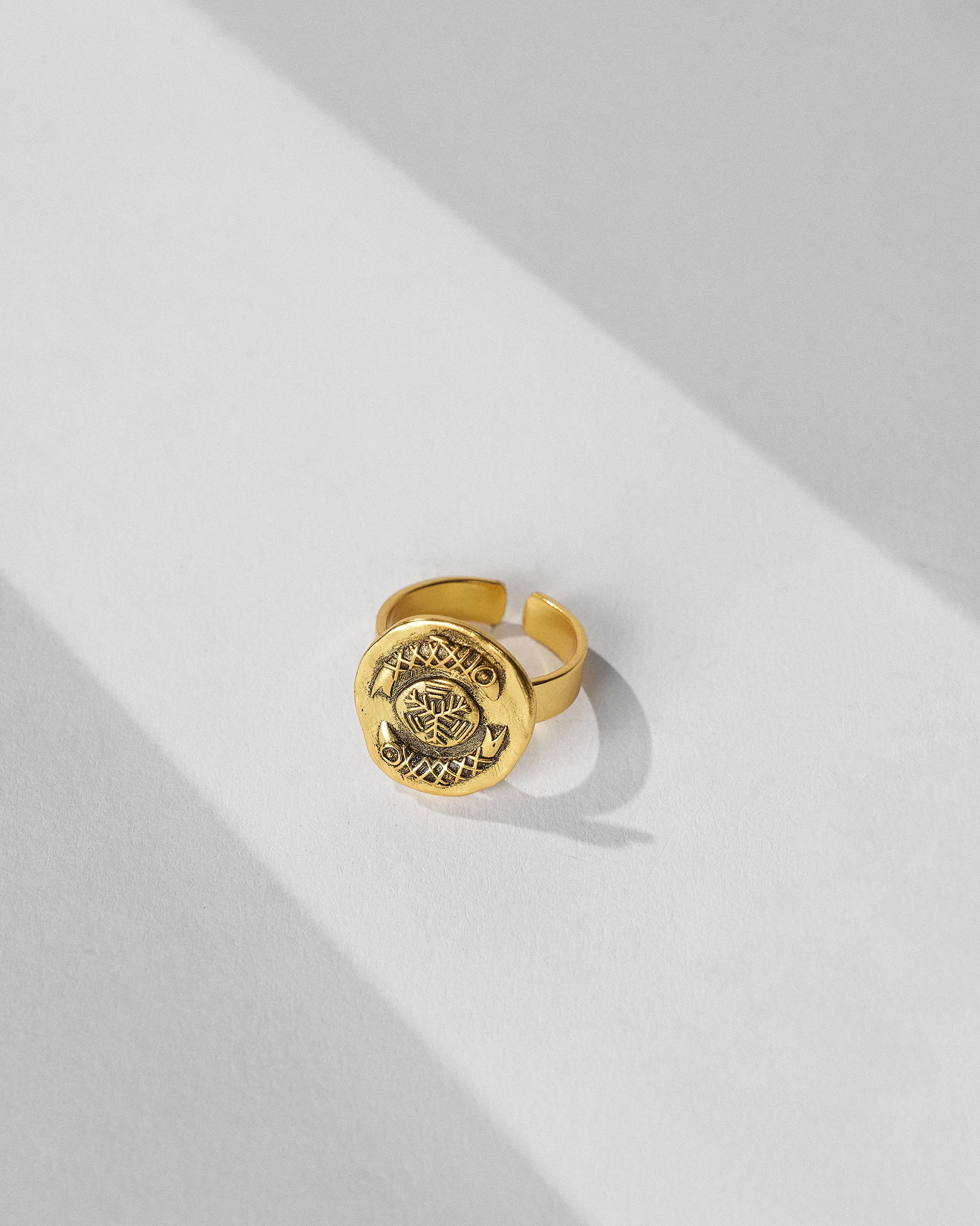 Machli Signet Ring - Gold - Image 3