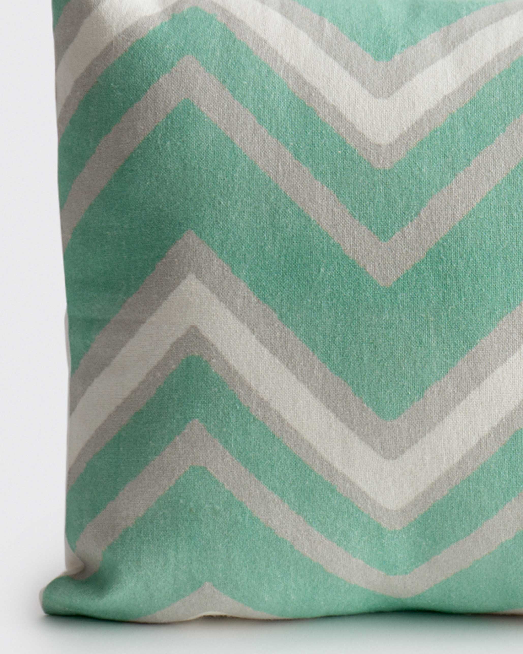Mahe Chevron Pillow Cover - Aqua - Image 2
