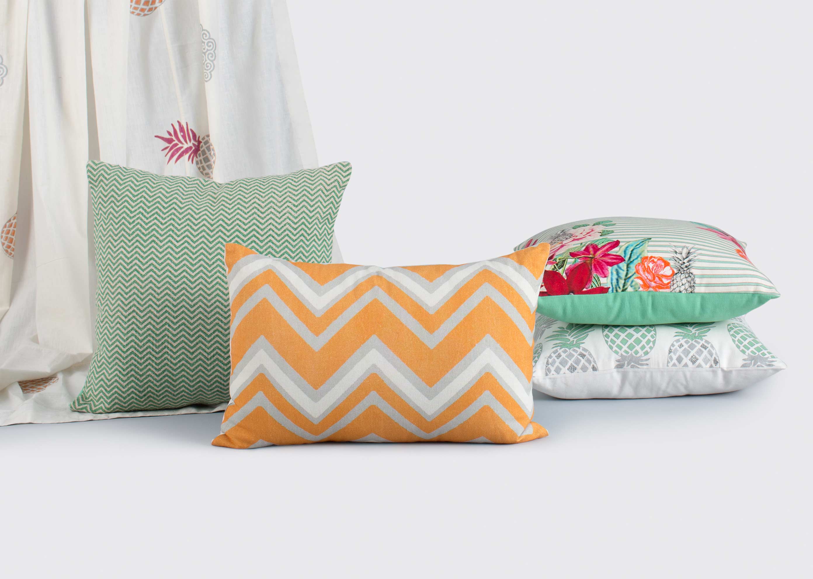 Mahe Chevron Pillow Cover -Tangerine - Image 3