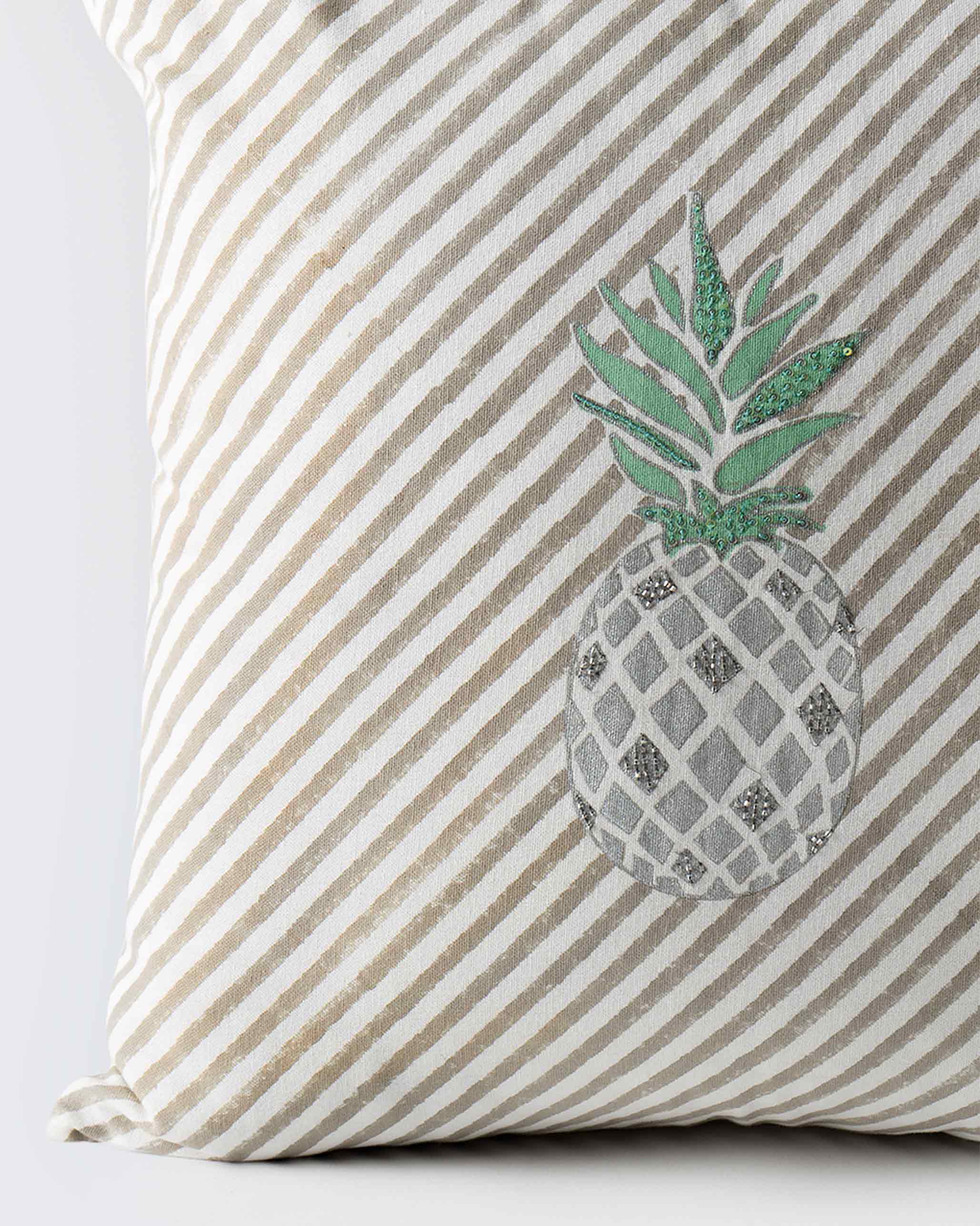 Mahe Pineapple Stripe Cushion Cover - Image 2