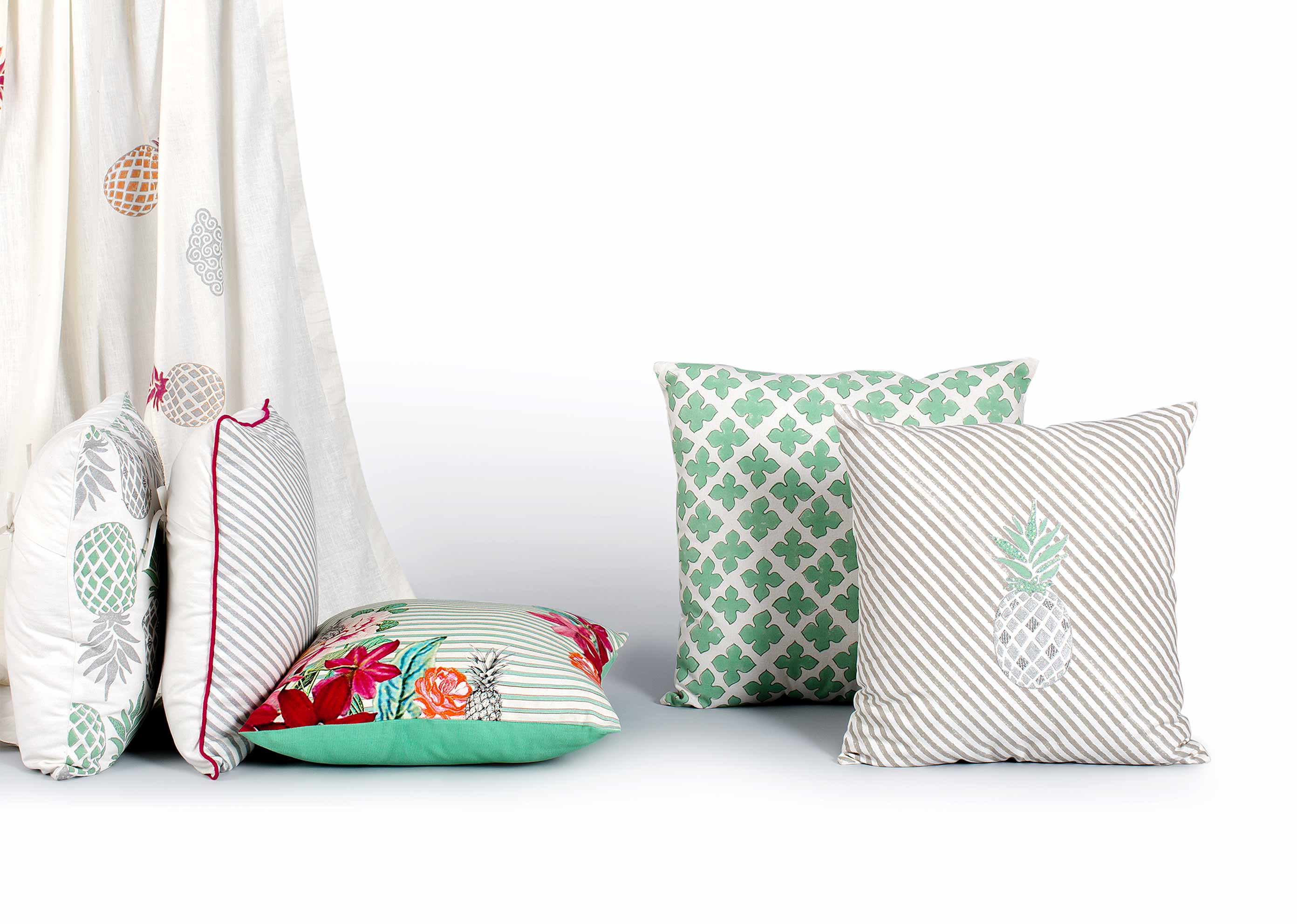 Mahe Pineapple Stripe Cushion Cover - Image 3